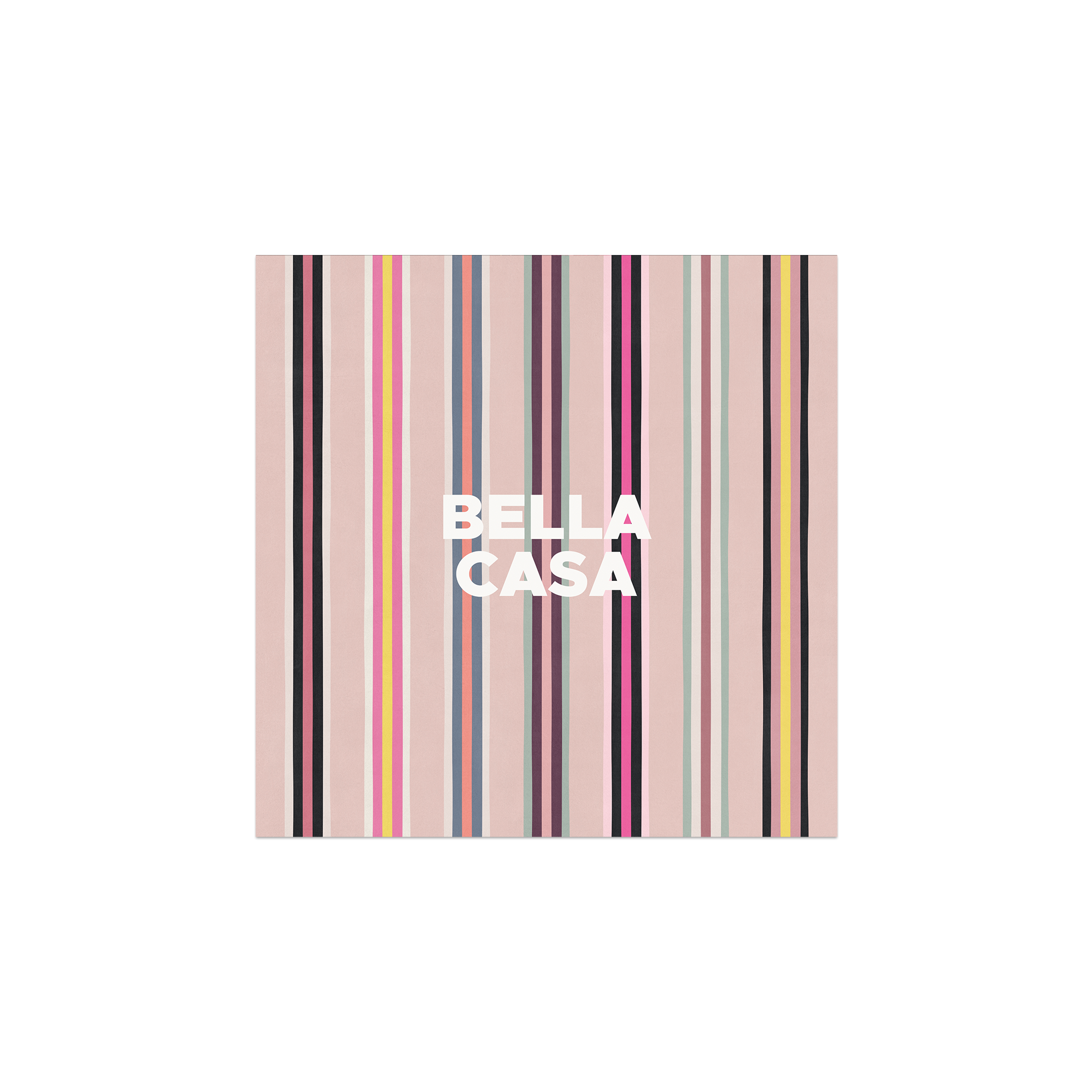 Lot de 6 dessous de verre vinyle Stripe Bella Casa