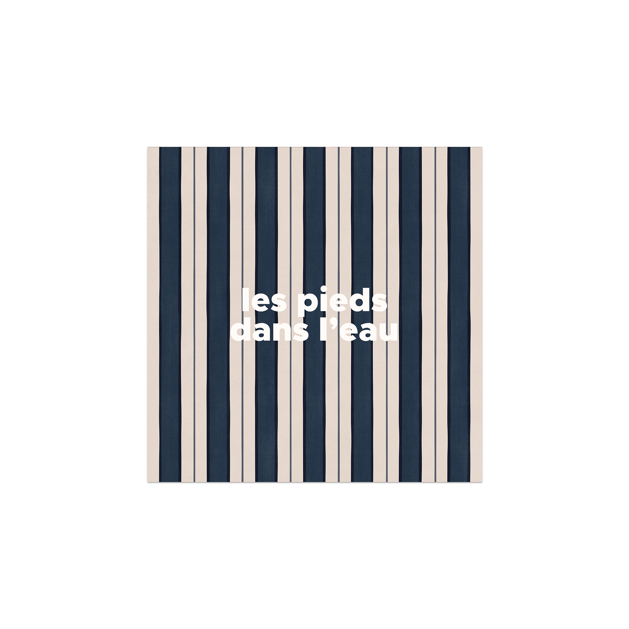 Lot de 6 dessous de verre vinyle Stripe Pieds Eau