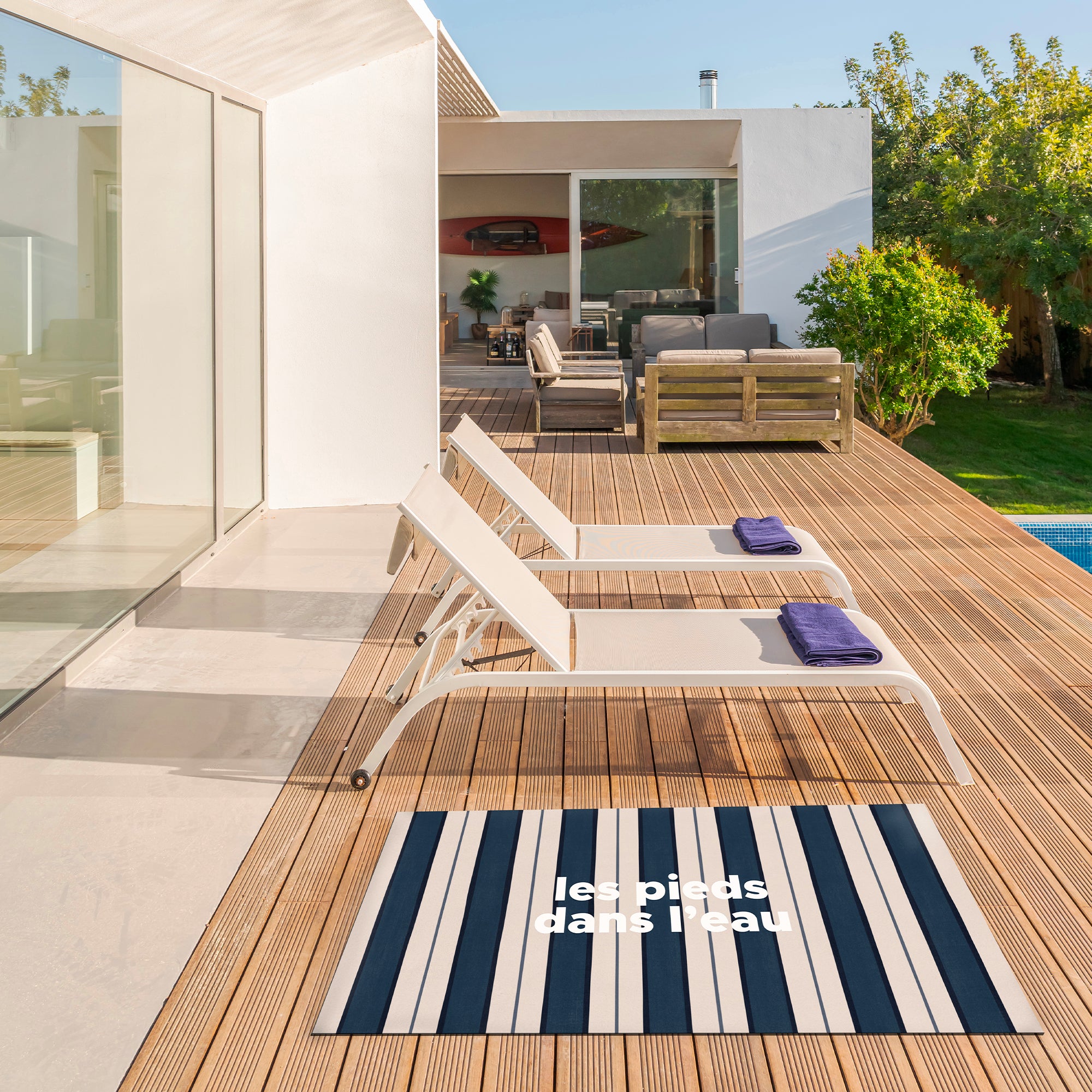 Tapis Vinyle Stripe Pieds Eau