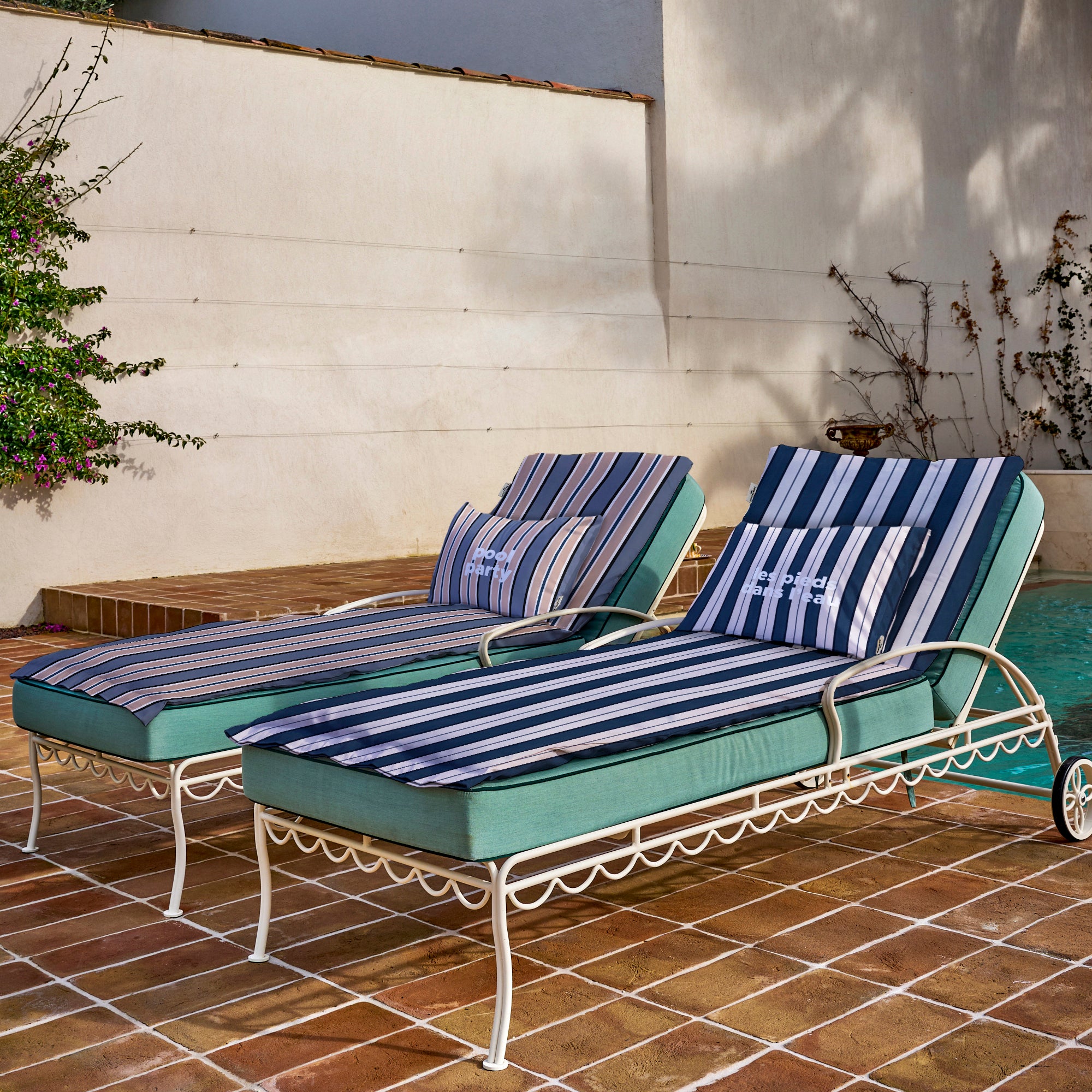Matelas bain de soleil Stripe Pieds Eau