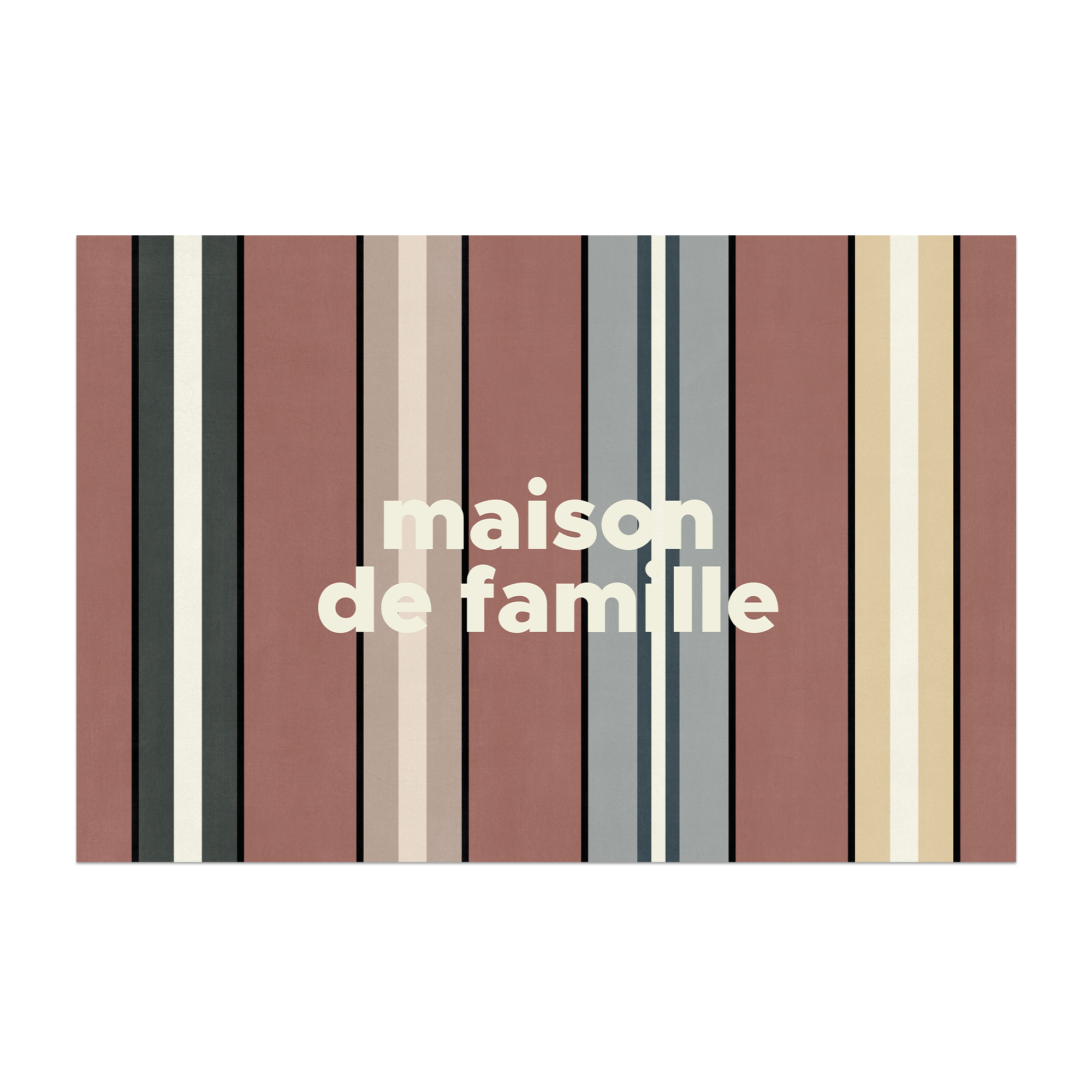 Tapis Vinyle Stripe Maison Famille