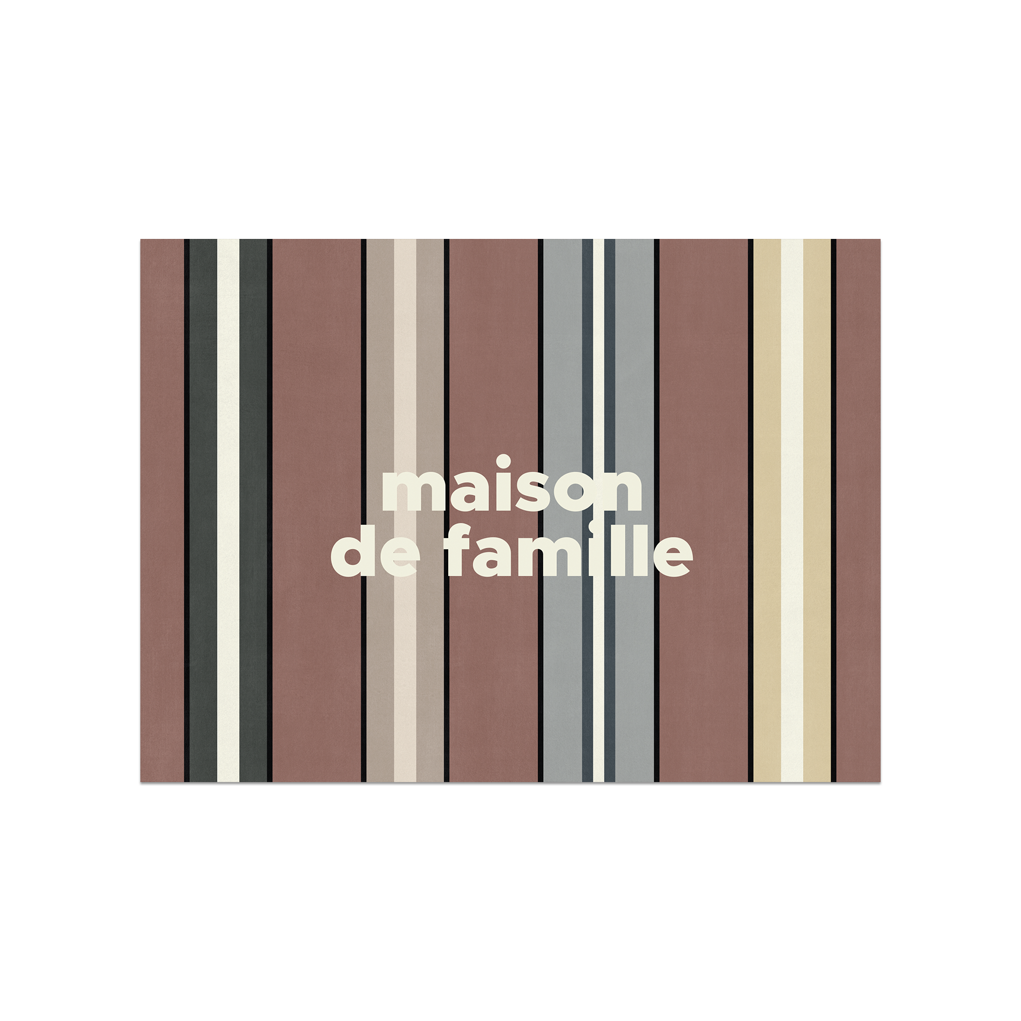 Set De Table Vinyle Stripe Maison Famille