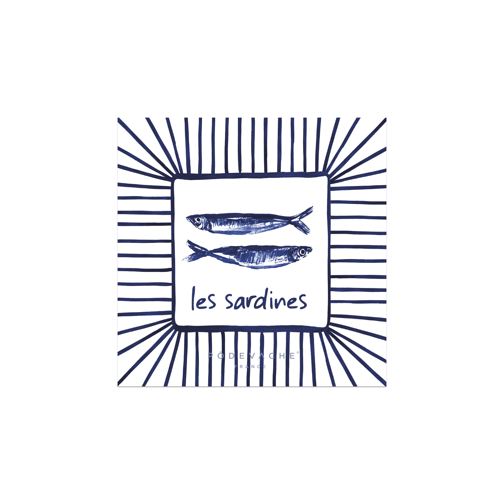 Lot de 6 dessous de verre vinyle Sarda