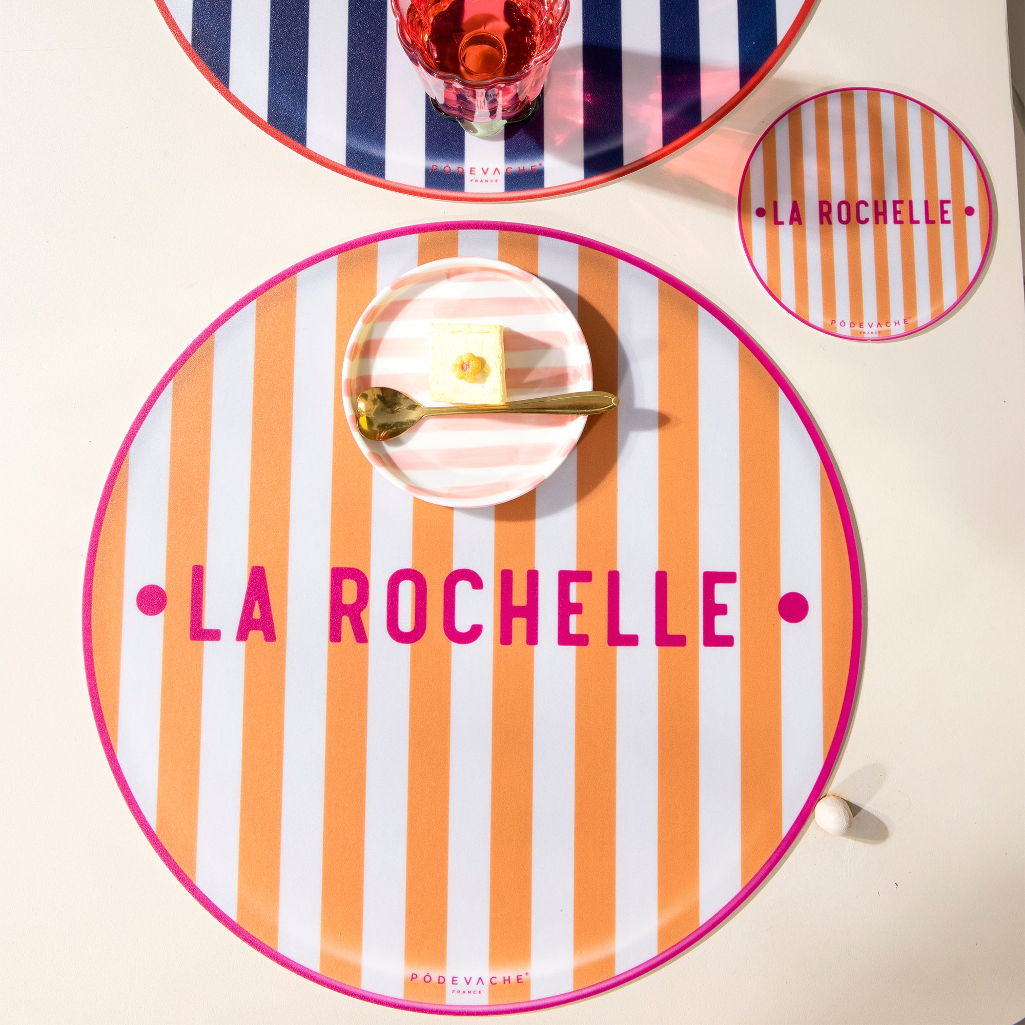 Lot de 6 dessous de verre vinyle personnalisés Mamma Mia