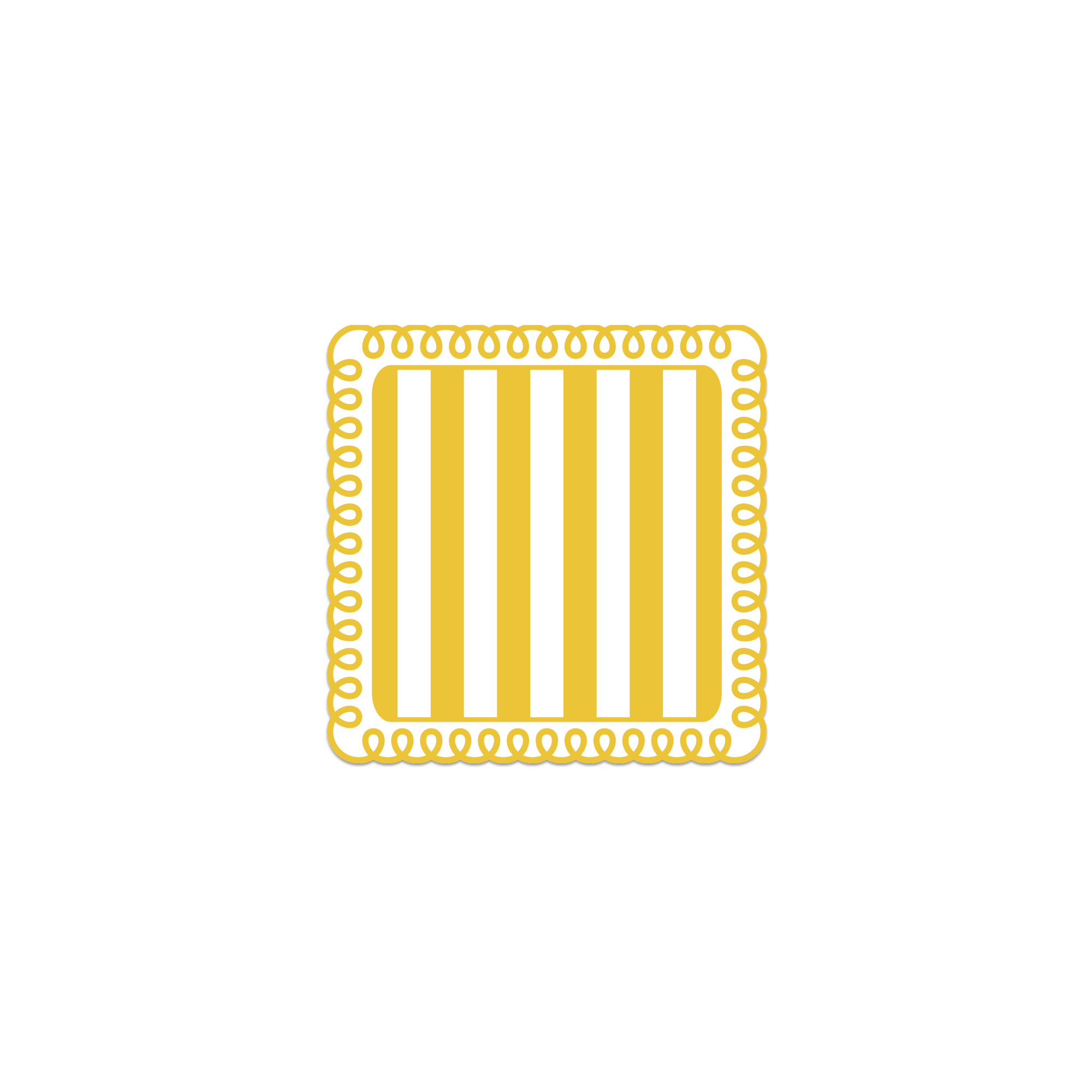 Lot de 6 dessous de verre vinyle Guimauve