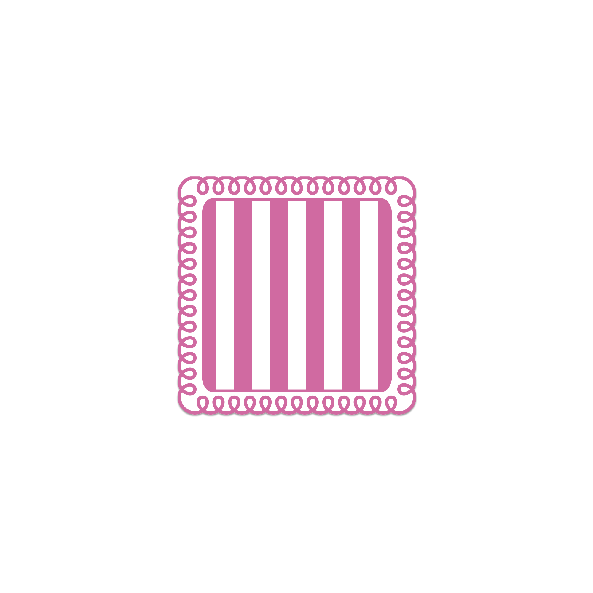 Lot de 6 dessous de verre vinyle Guimauve