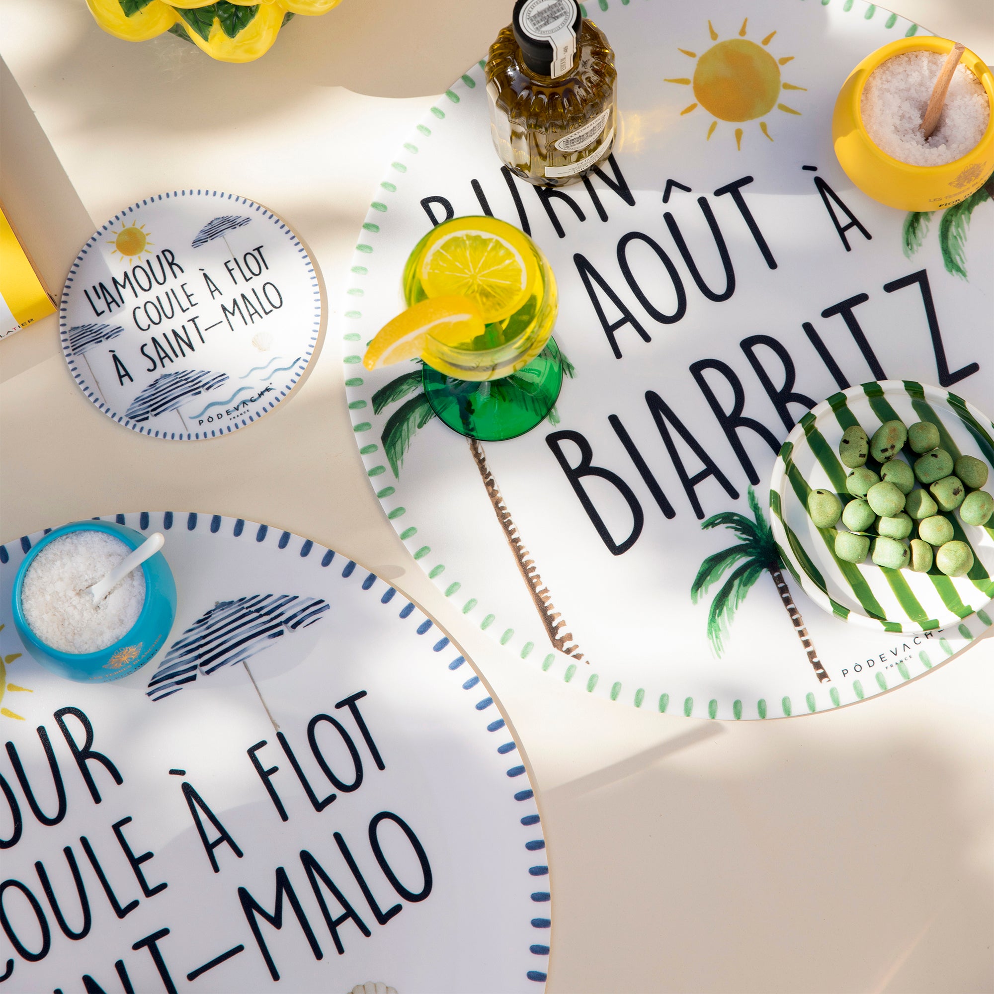 Set de table vinyle personnalisé Burn Aout