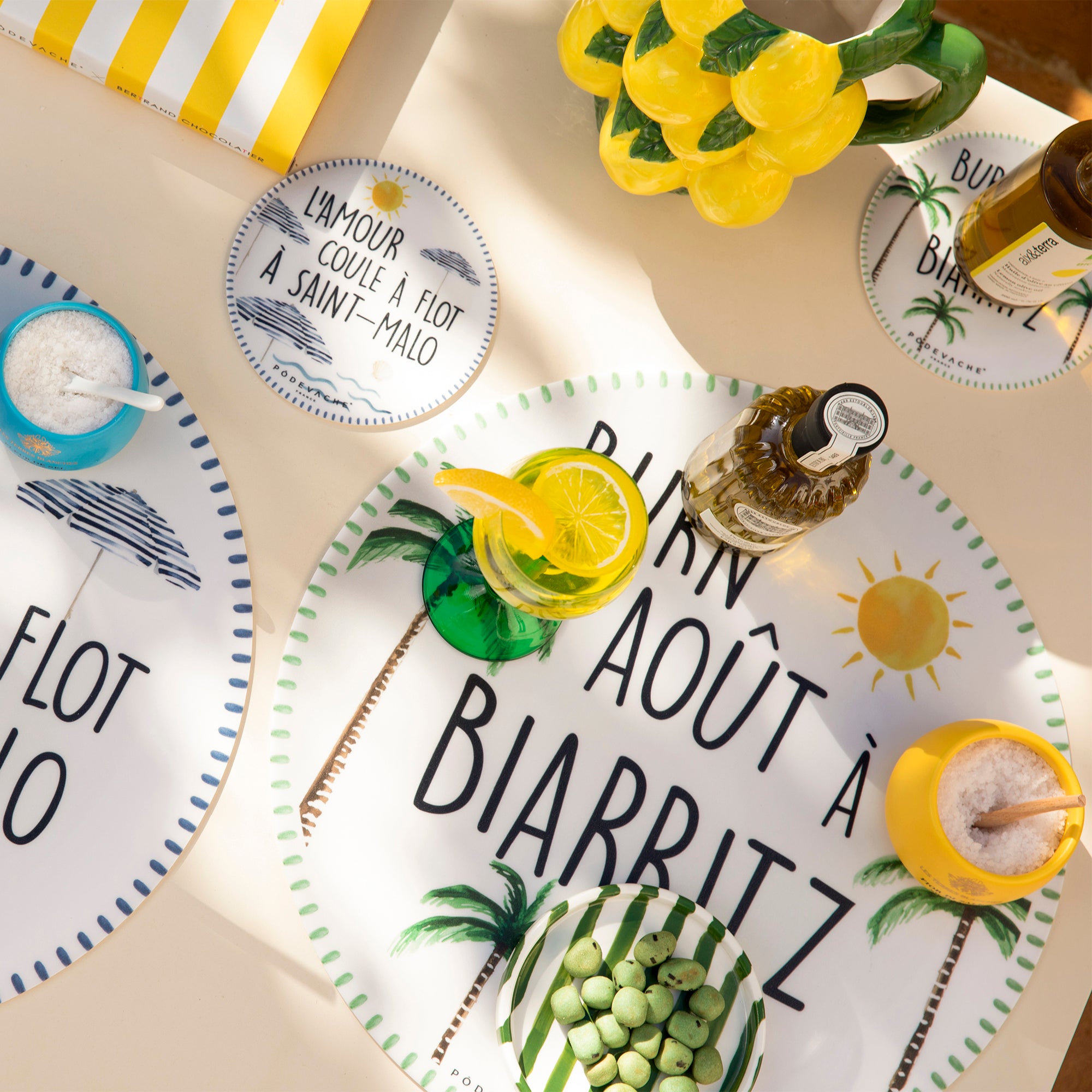 Set de table vinyle personnalisé Burn Aout