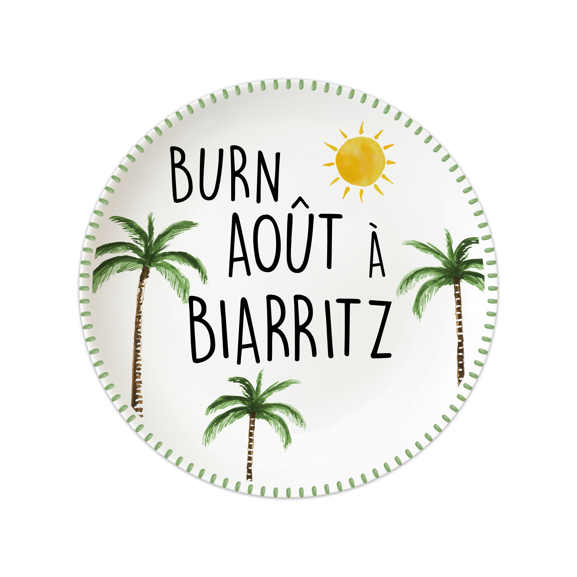 Set de table vinyle personnalisé Burn Aout
