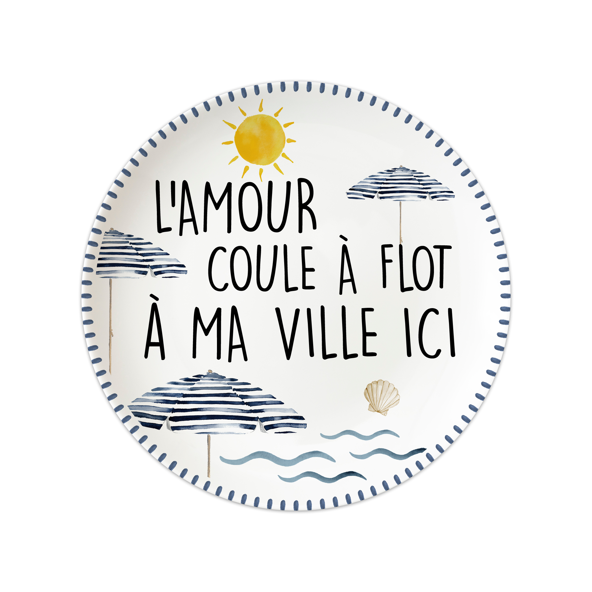 Set de table vinyle personnalisé Flot