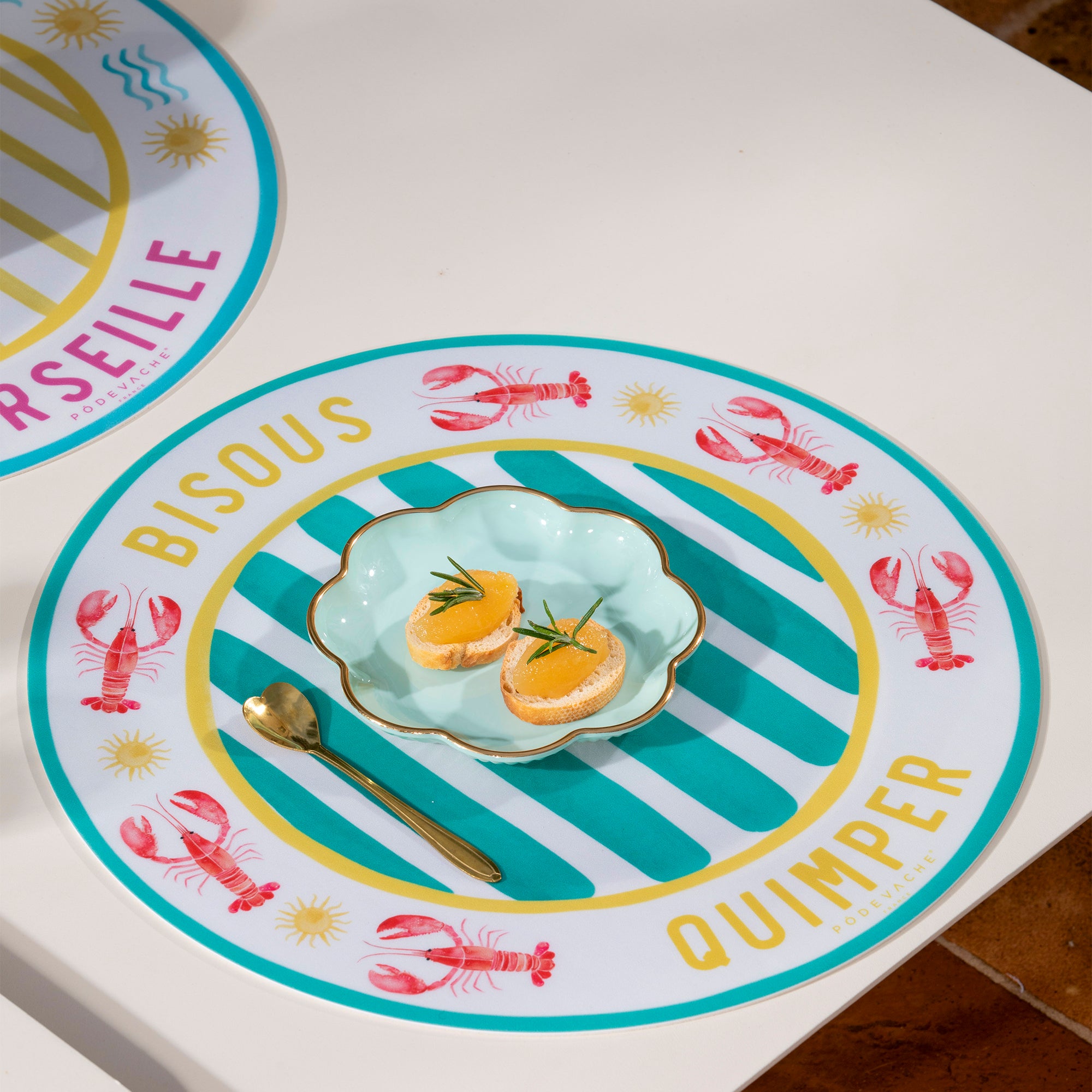 Set de table vinyle personnalisé Bisous