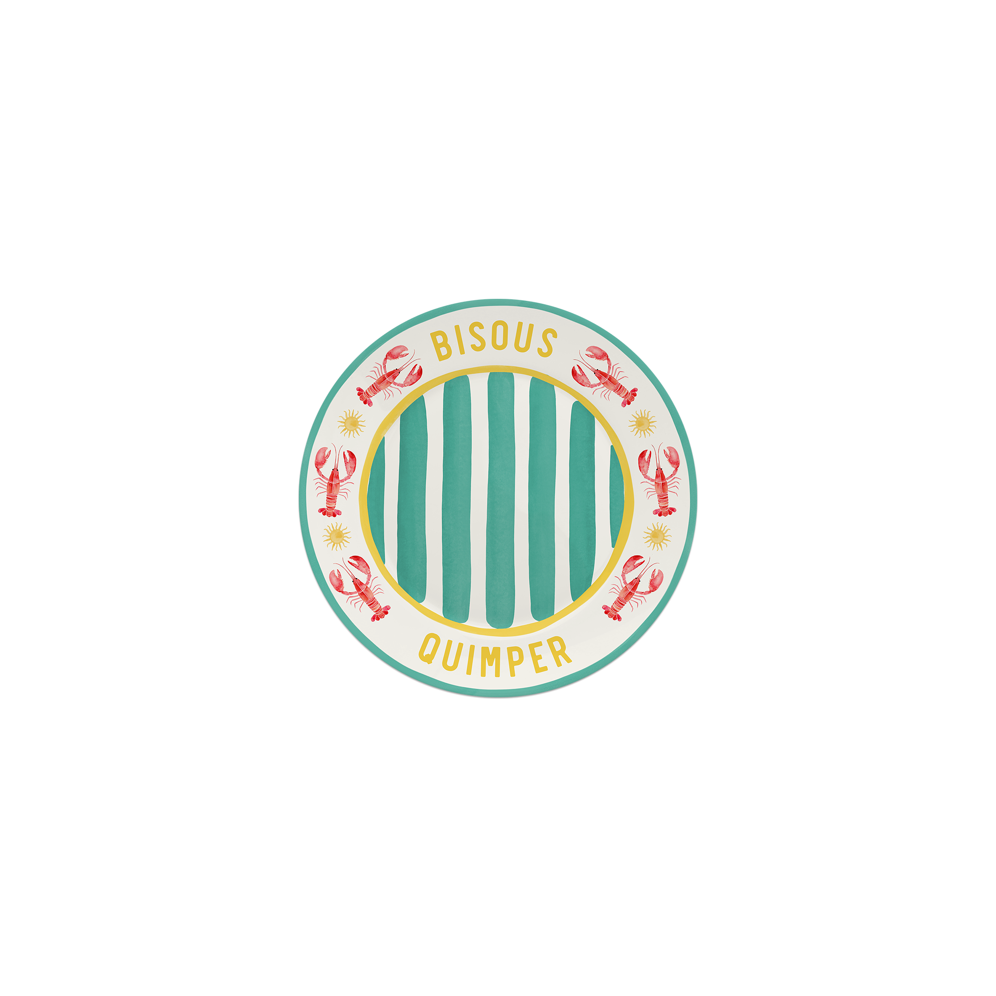 Lot de 6 dessous de verre vinyle personnalisés Bisous