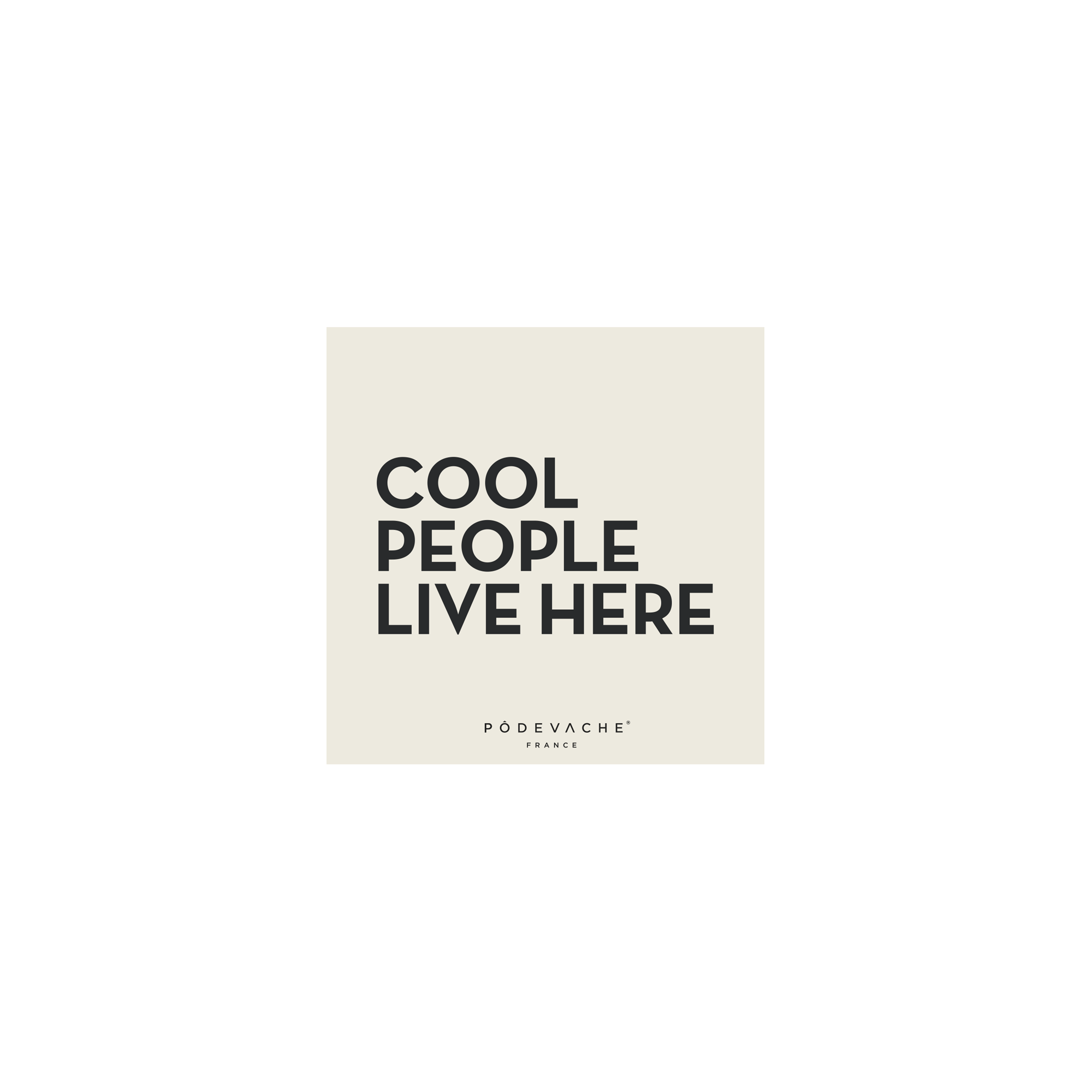 Lot de 6 dessous de verre vinyle Cool People