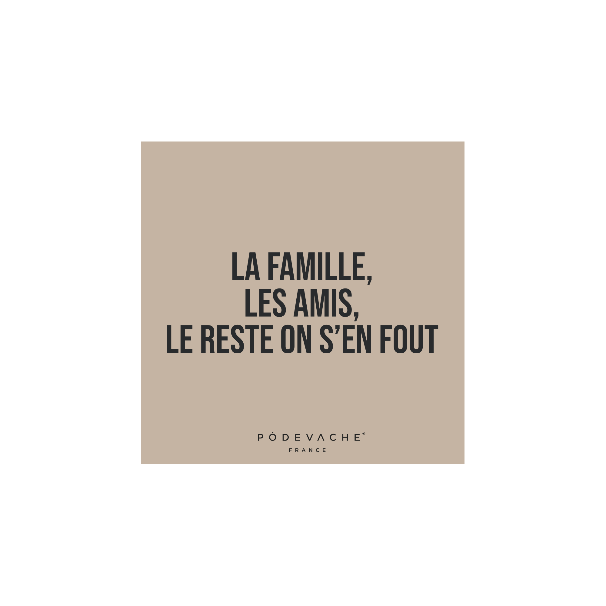 Lot de 6 dessous de verre vinyle Famille Amis