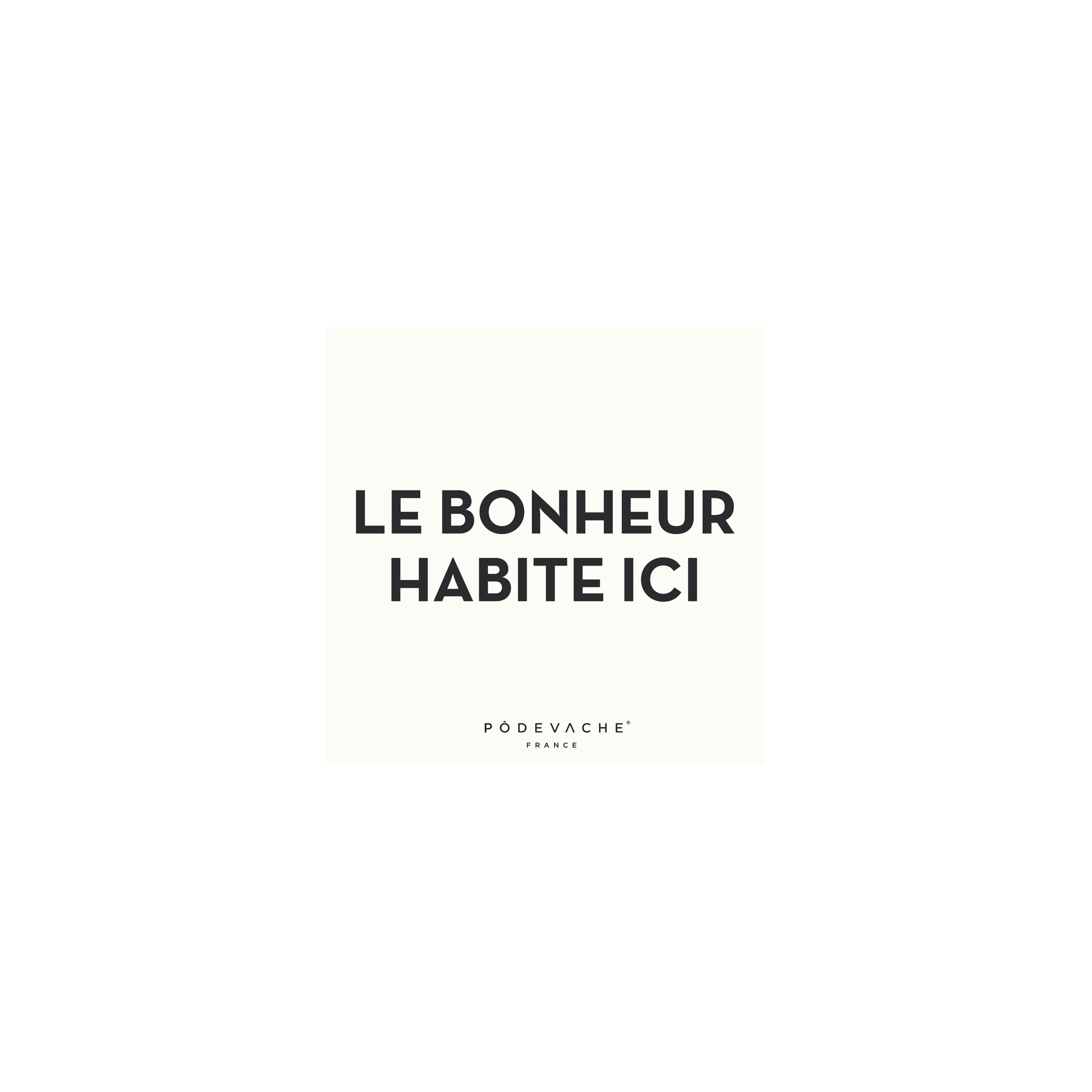 Lot de 6 dessous de verre vinyle Bonheur