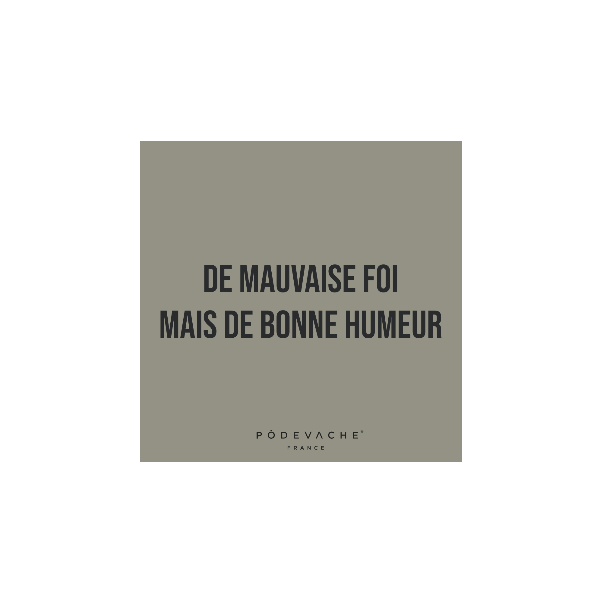 Lot de 6 dessous de verre vinyle Mauvaise Foi