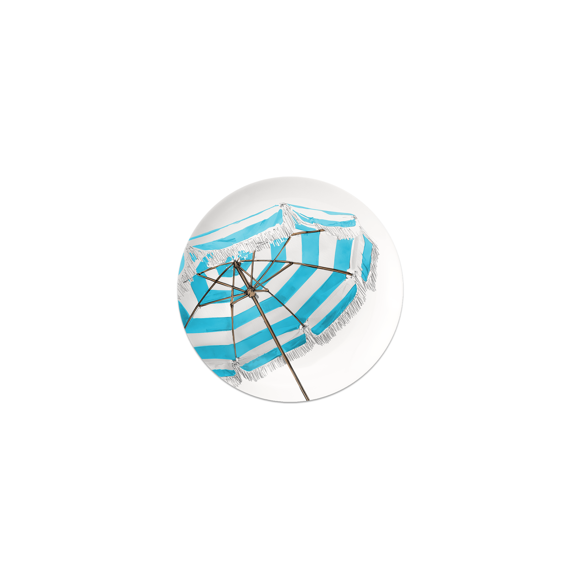 Lot De 6 Dessous De Verre Vinyle Beach Umbrella