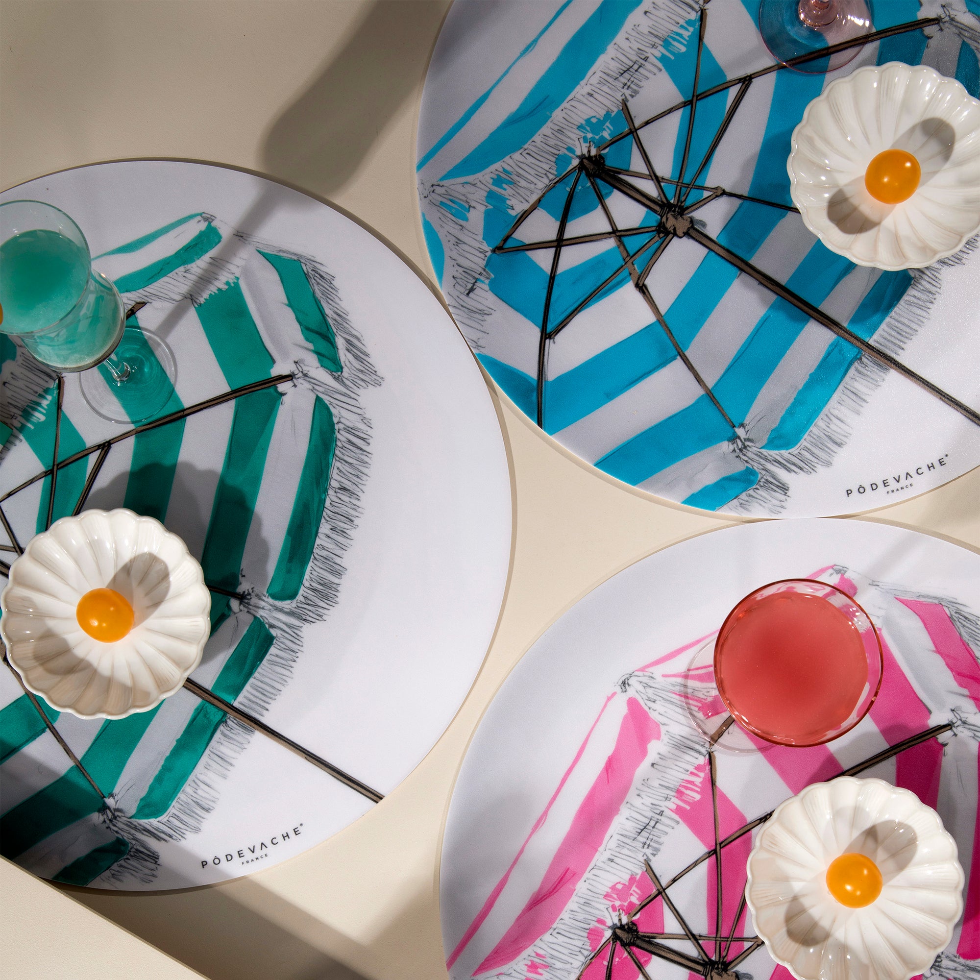 Set De Table Vinyle Beach Umbrella