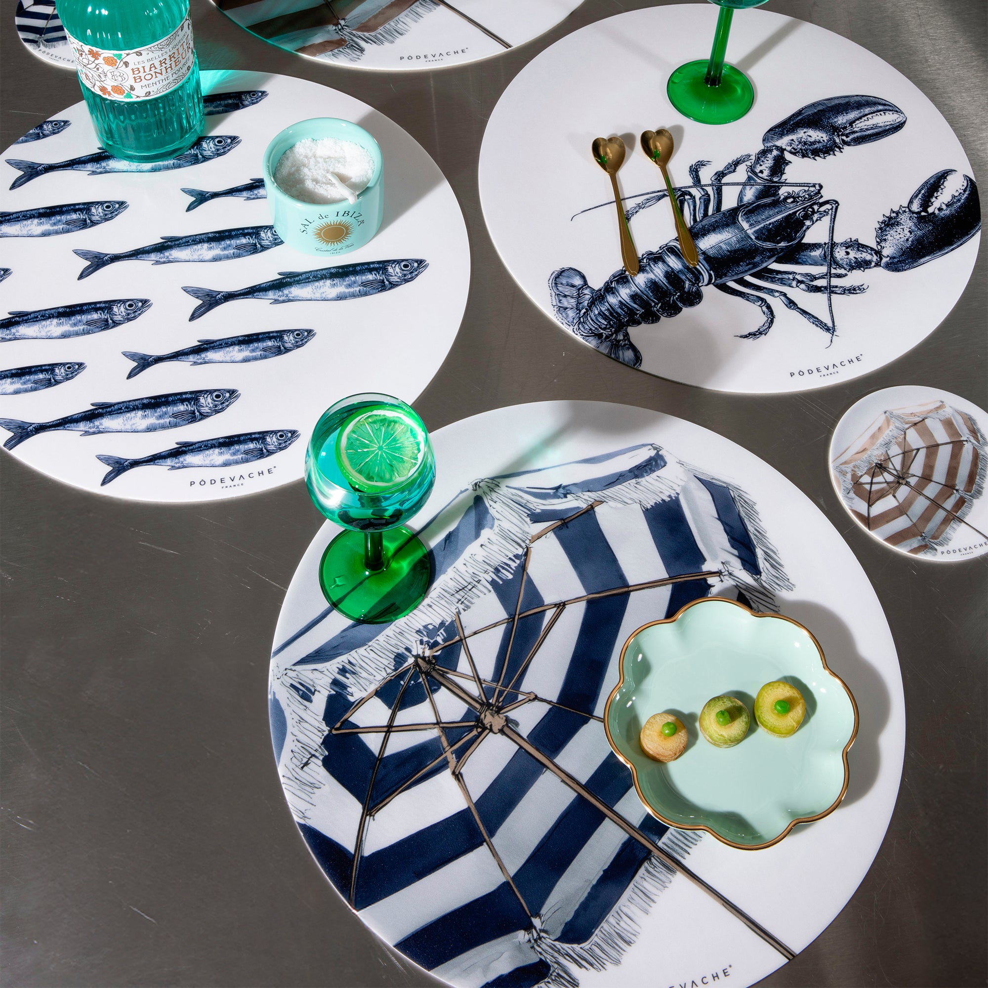 Set De Table Vinyle Beach Umbrella