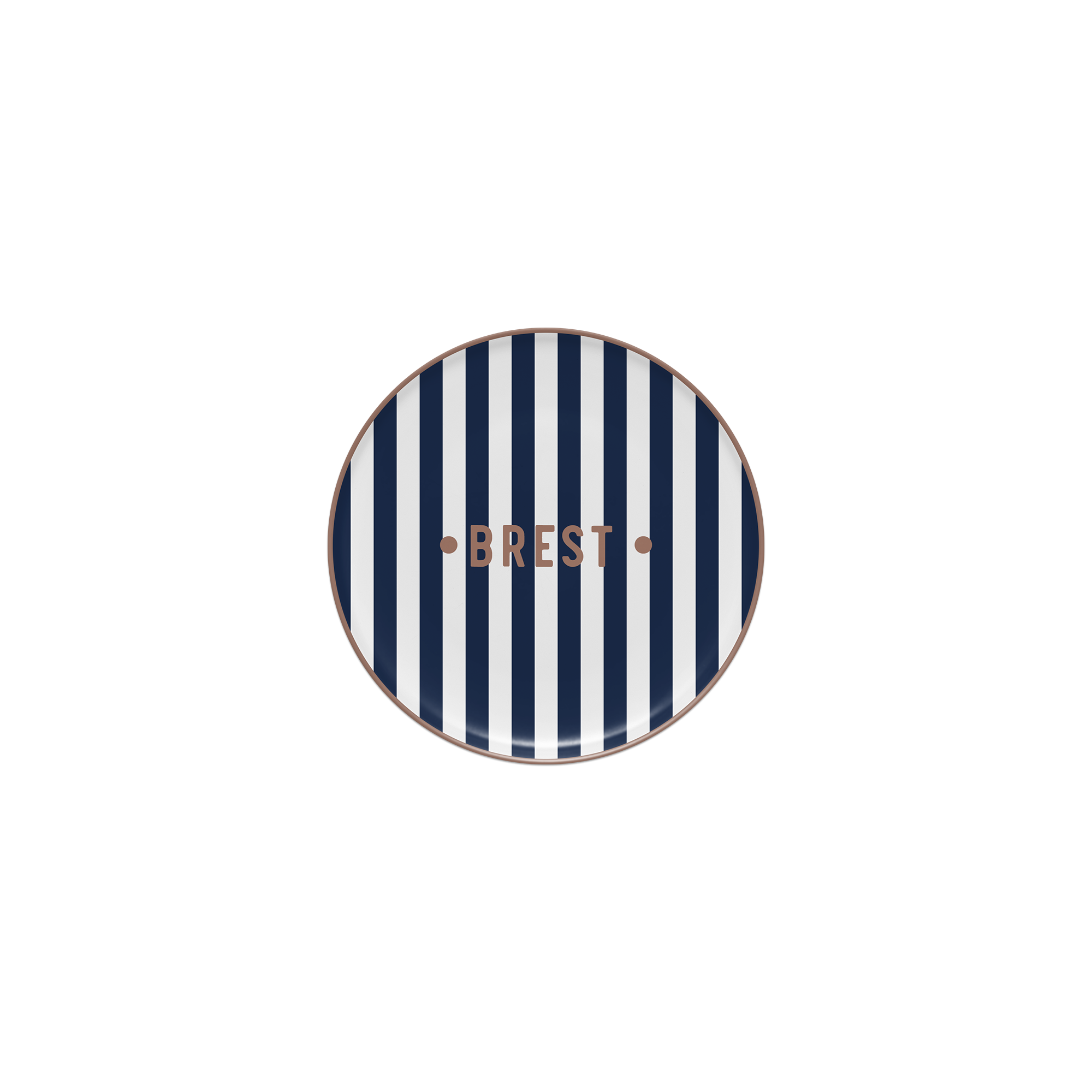 Lot de 6 dessous de verre vinyle personnalisés Bagnard Marine