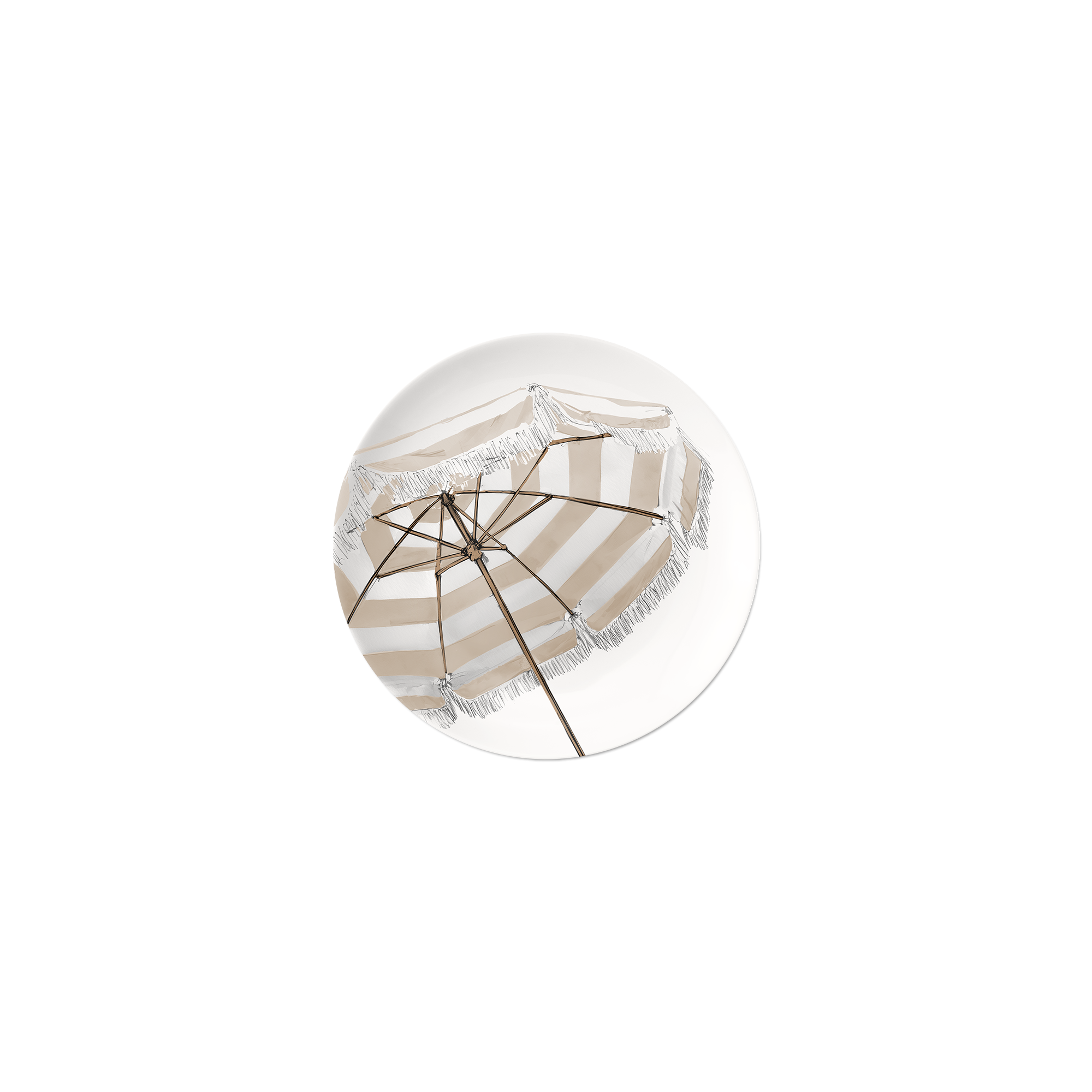 Lot De 6 Dessous De Verre Vinyle Beach Umbrella