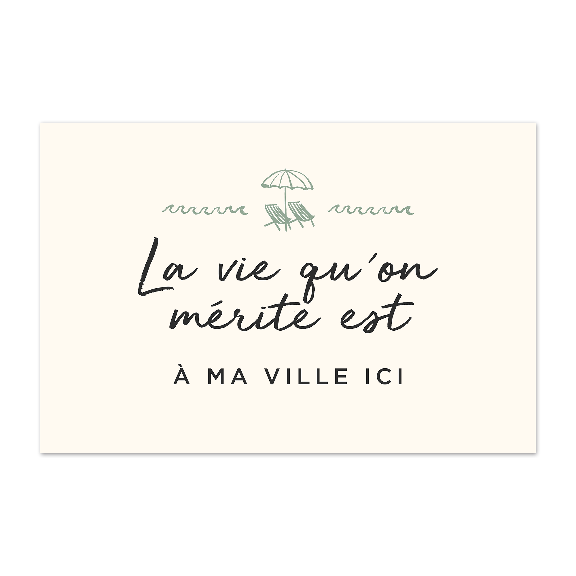 Tapis vinyle personnalisé La Vie qu'on Merite