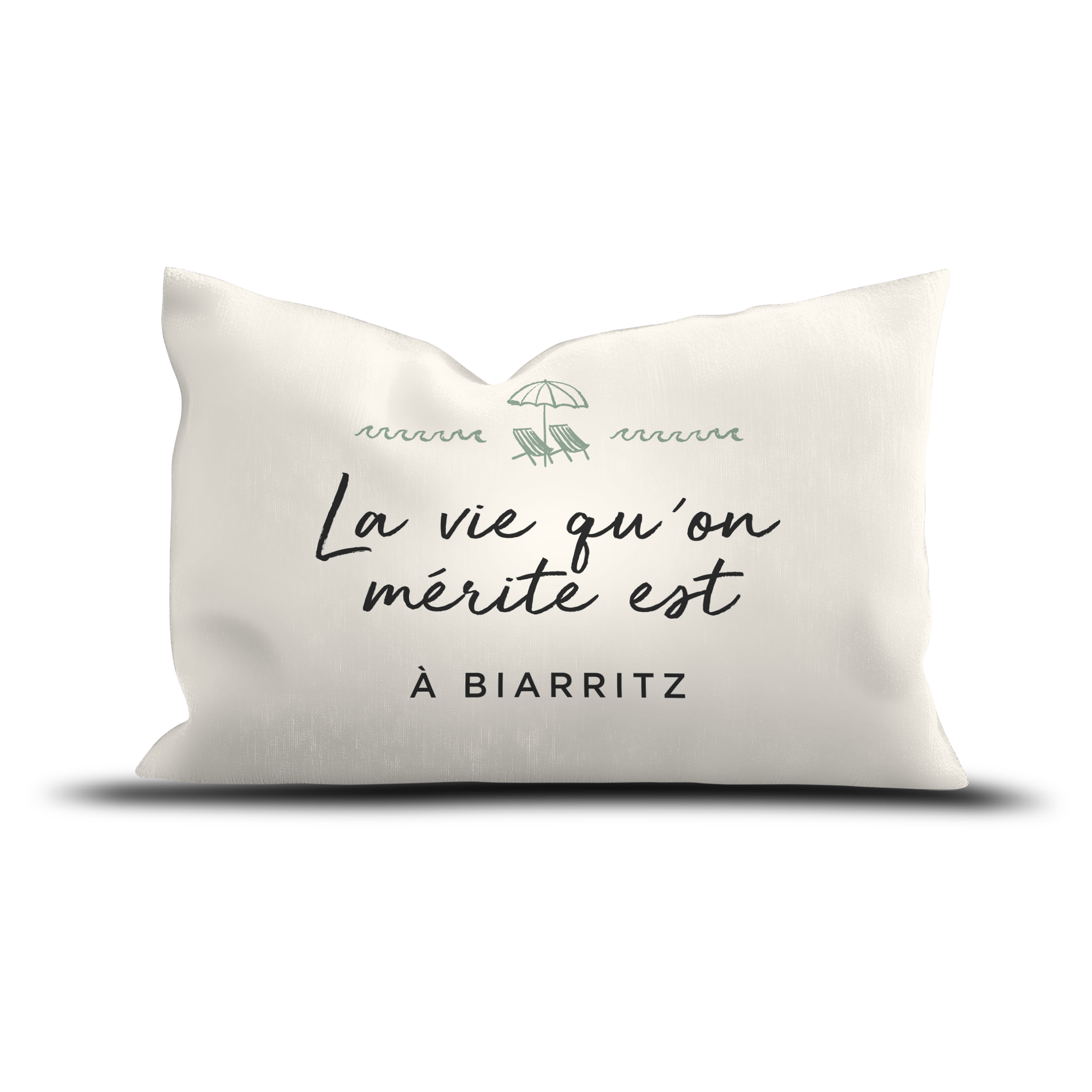 Coussin extérieur personnalisé La Vie qu'on Merite