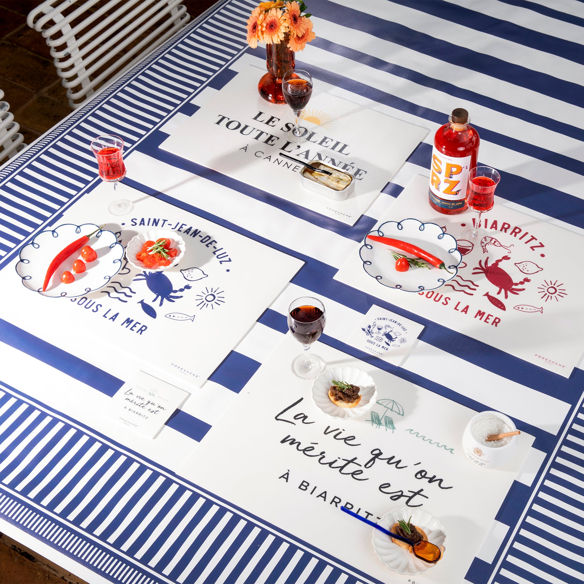 Set de table vinyle personnalisé Soleil