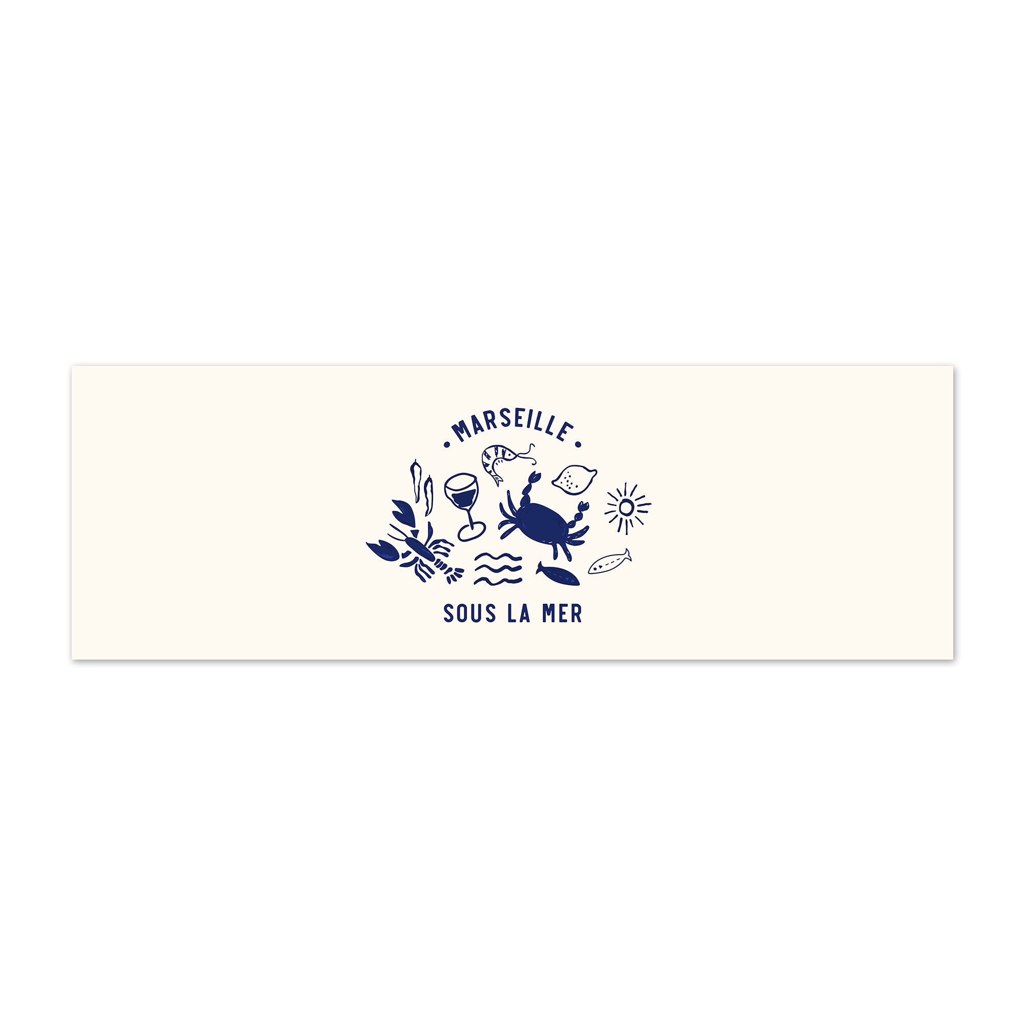 Tapis vinyle personnalisé Sous la Mer Bleu