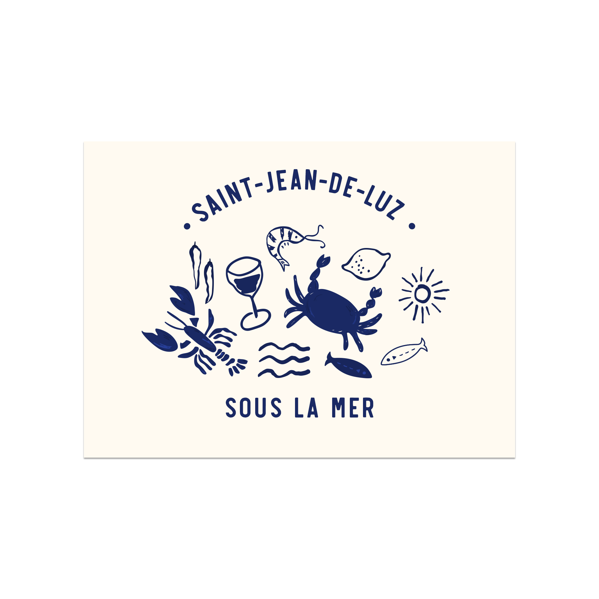 Set de table vinyle personnalisé Sous la Mer Bleu