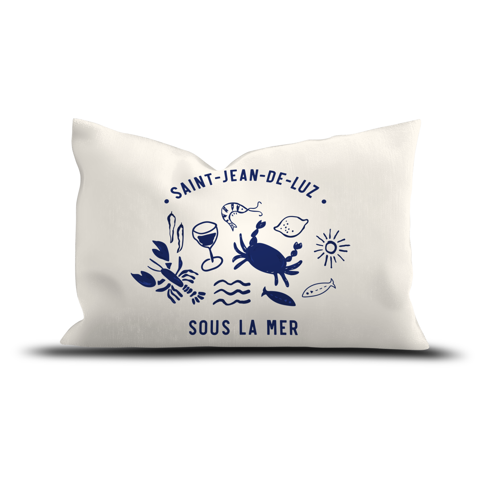 Coussin extérieur personnalisé Sous la Mer Bleu