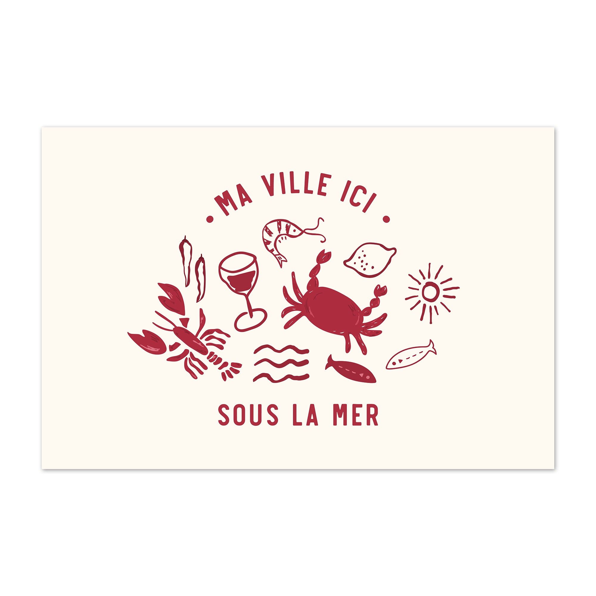 Tapis vinyle personnalisé Sous la Mer Rouge