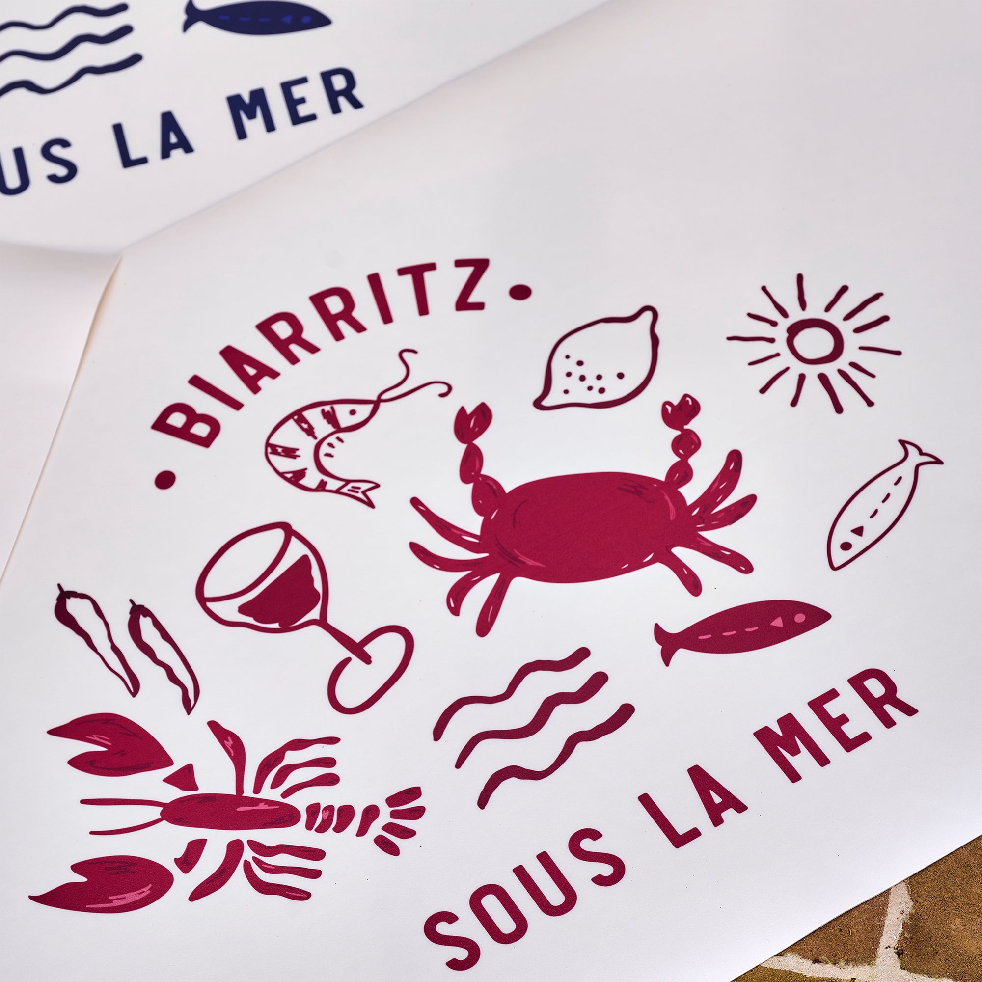 Set de table vinyle personnalisé Sous la Mer Rouge