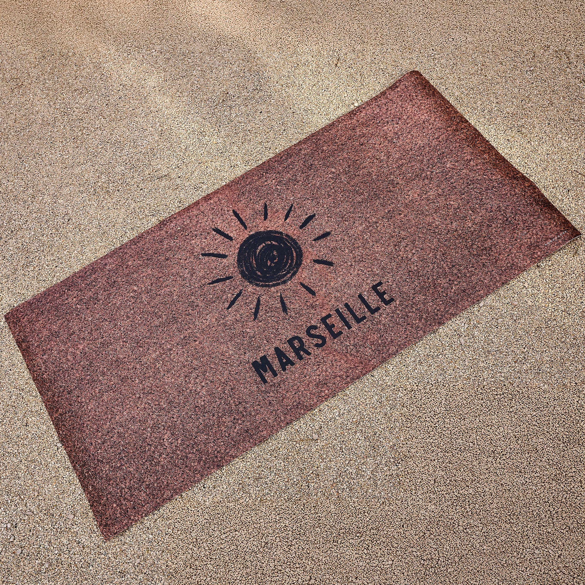 Tapis vinyle personnalisé Sun