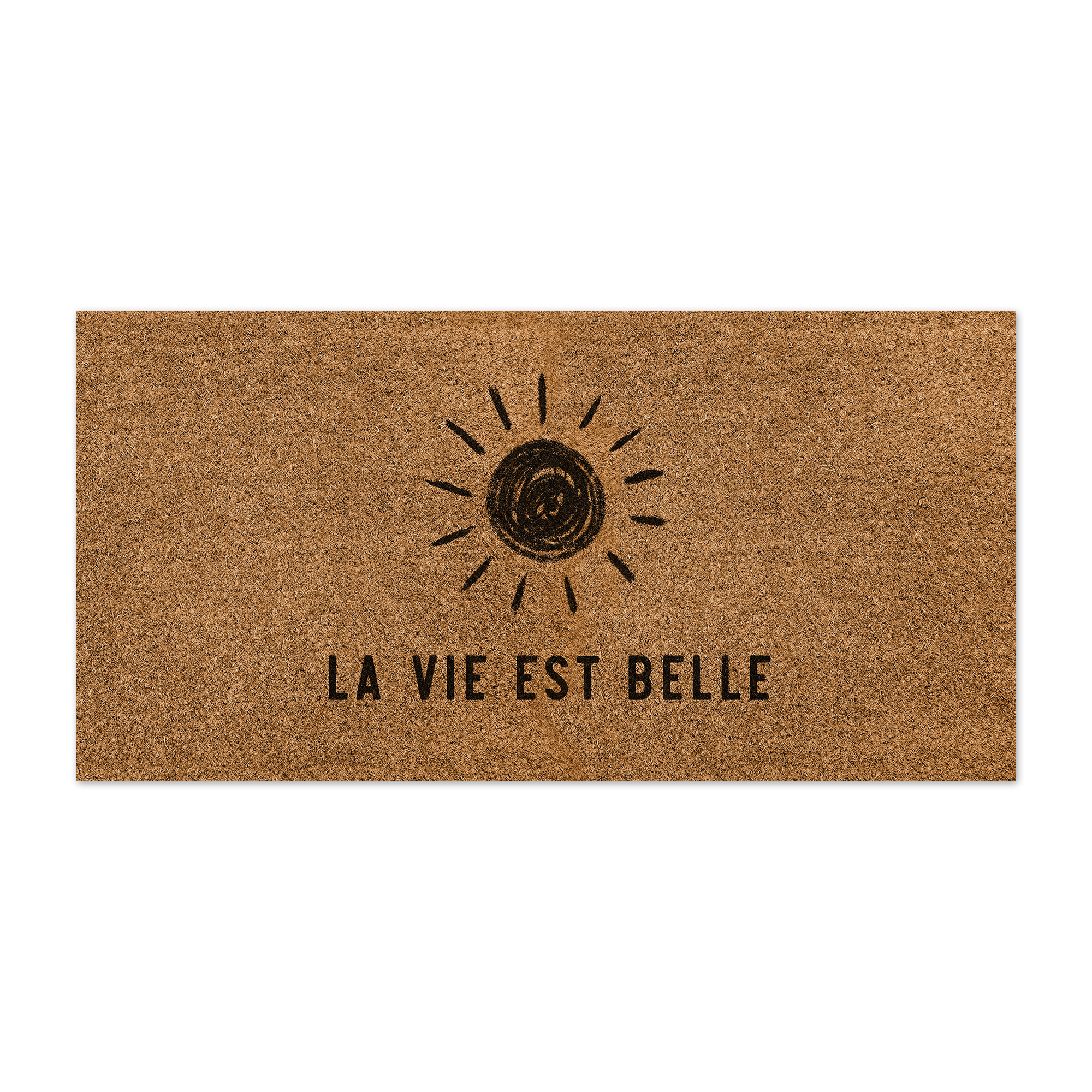 Tapis vinyle personnalisé Sun