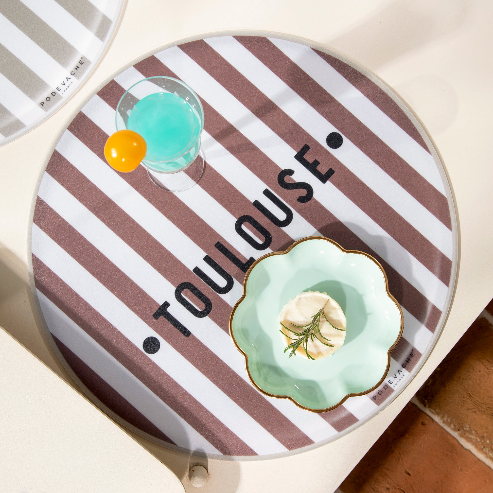 Set de table vinyle personnalisé Bagnard Marron