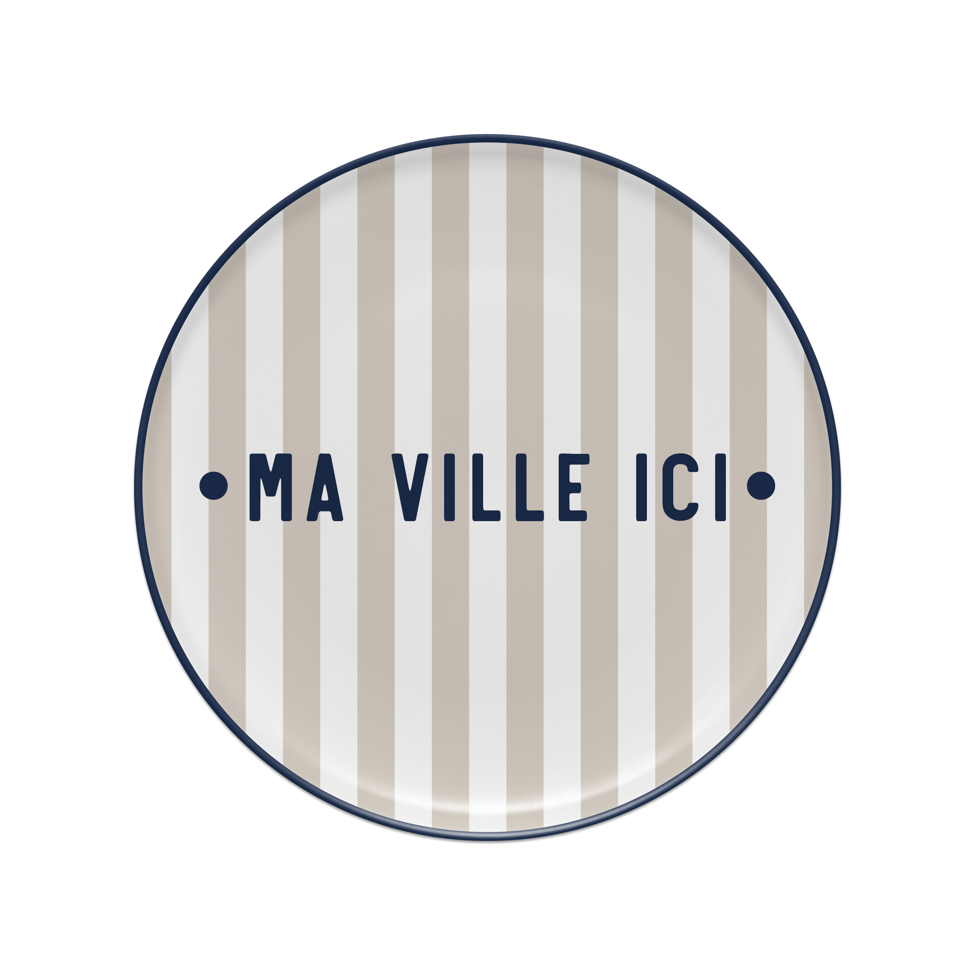 Set de table vinyle personnalisé Bagnard Light Beige Blue