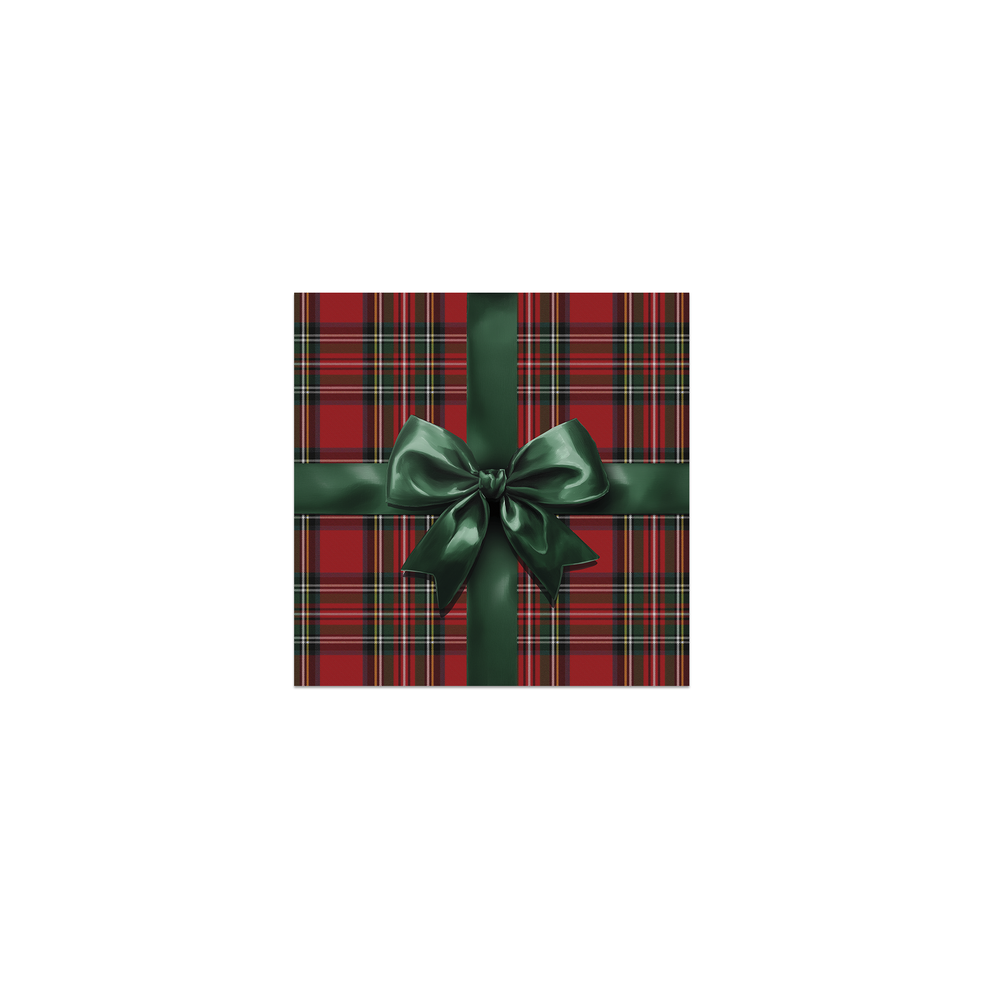 Lot de 6 dessous de verre Vinyle Green Tartan