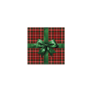 Dessous de verre en vinyle carré — modèle Green Tartan III, décor de Noël