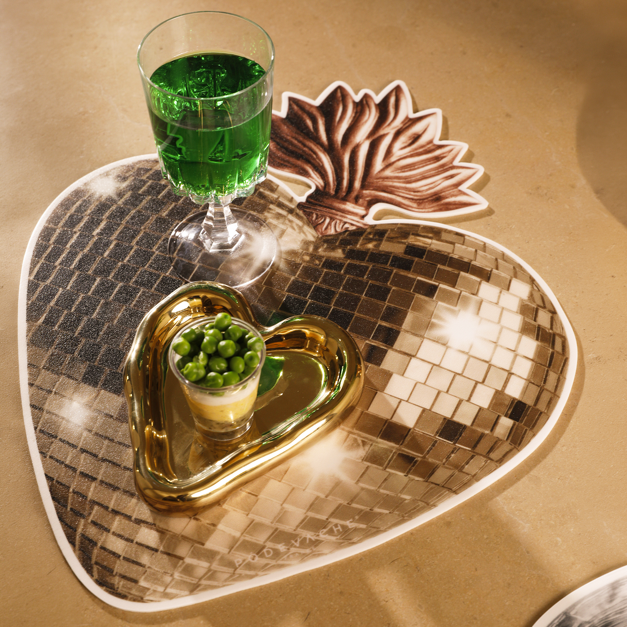 Set De Table Vinyle Disco Heart