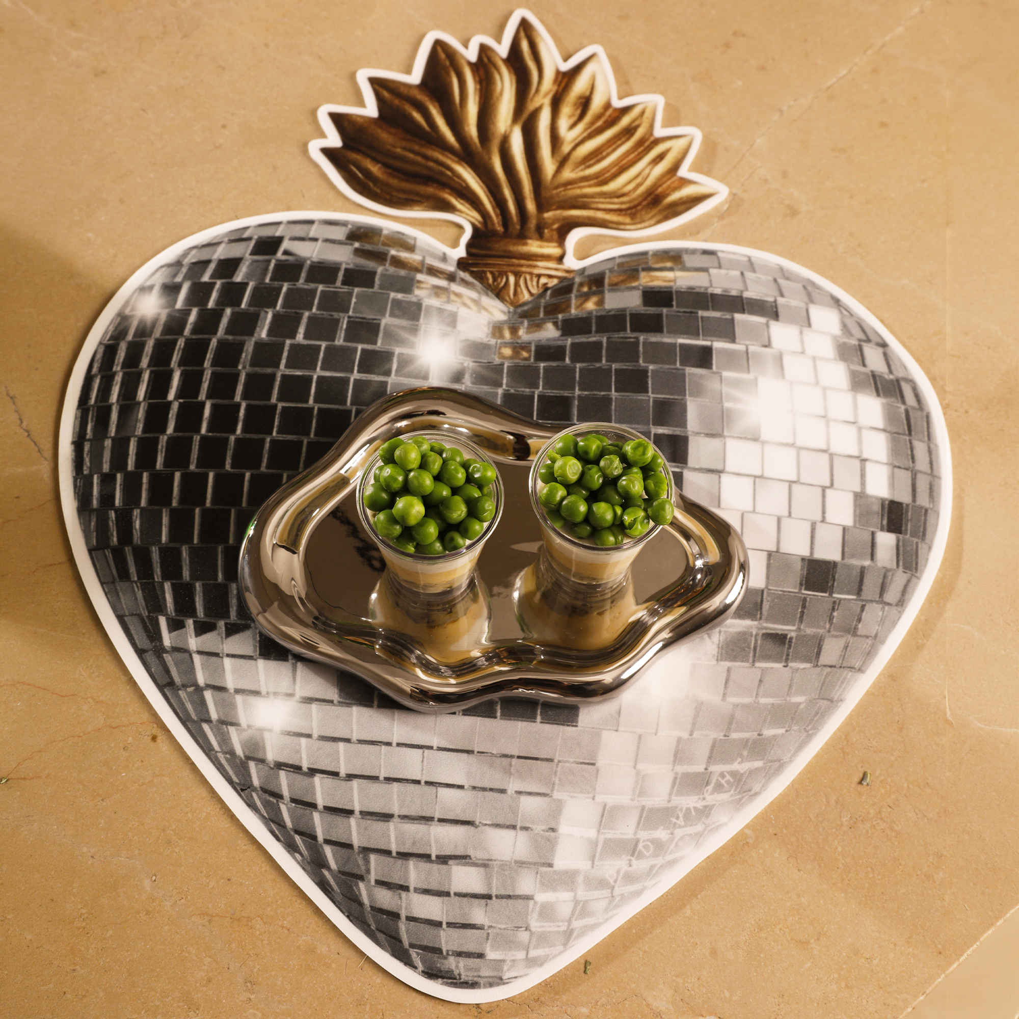 Set De Table Vinyle Disco Heart