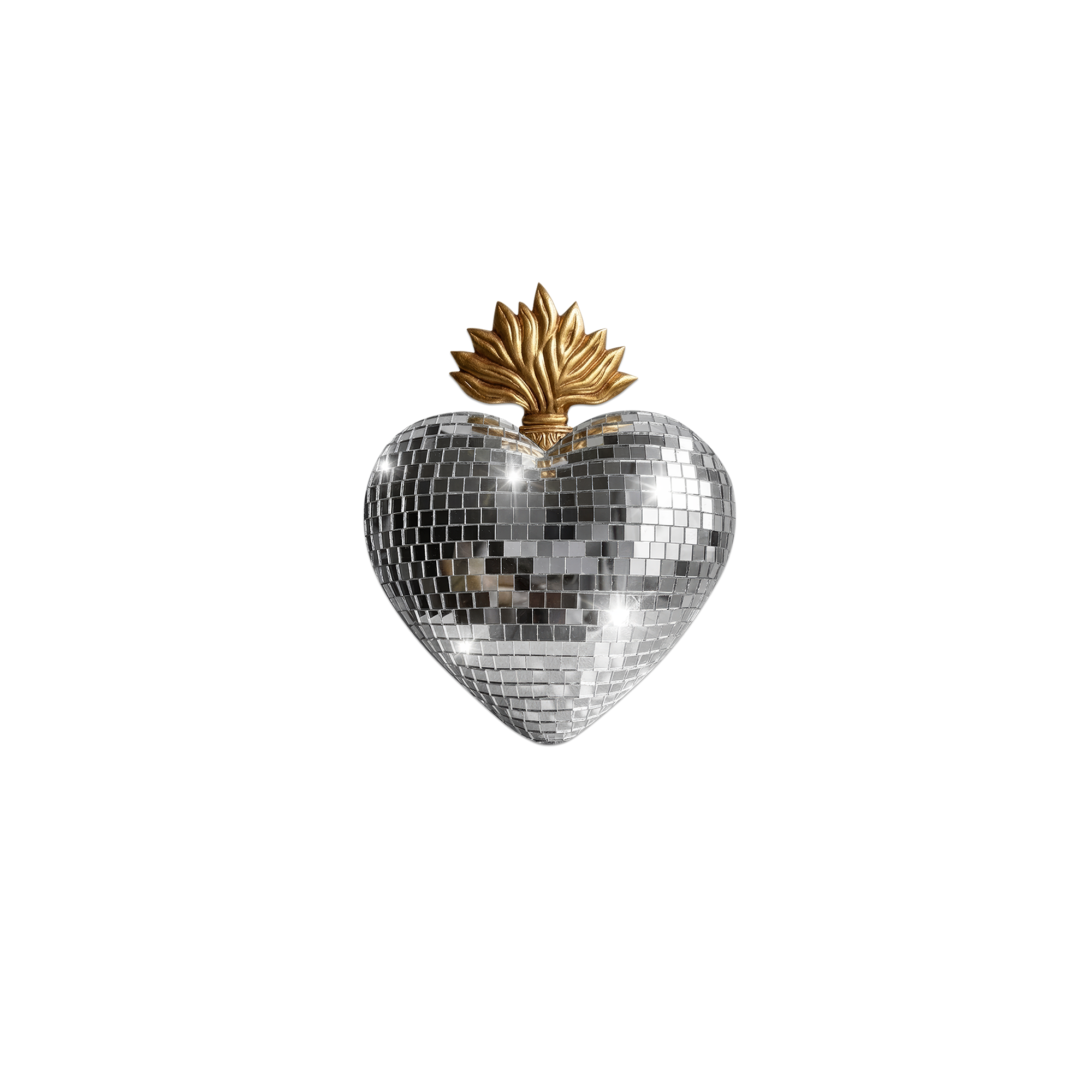 Lot de 6 dessous de verre Vinyle Disco Heart