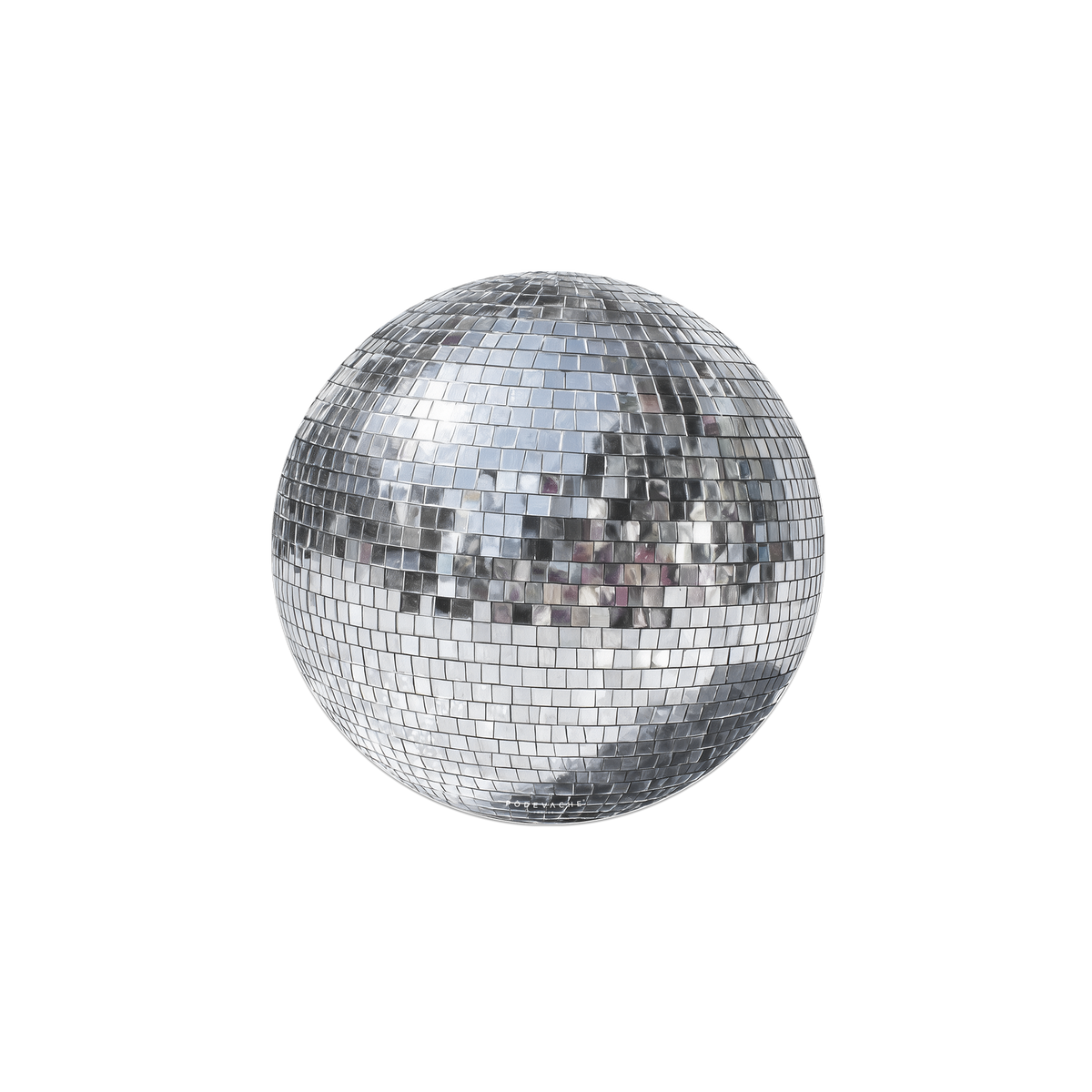 Tapis de souris en vinyle rond — modèle Disco Silver Ball