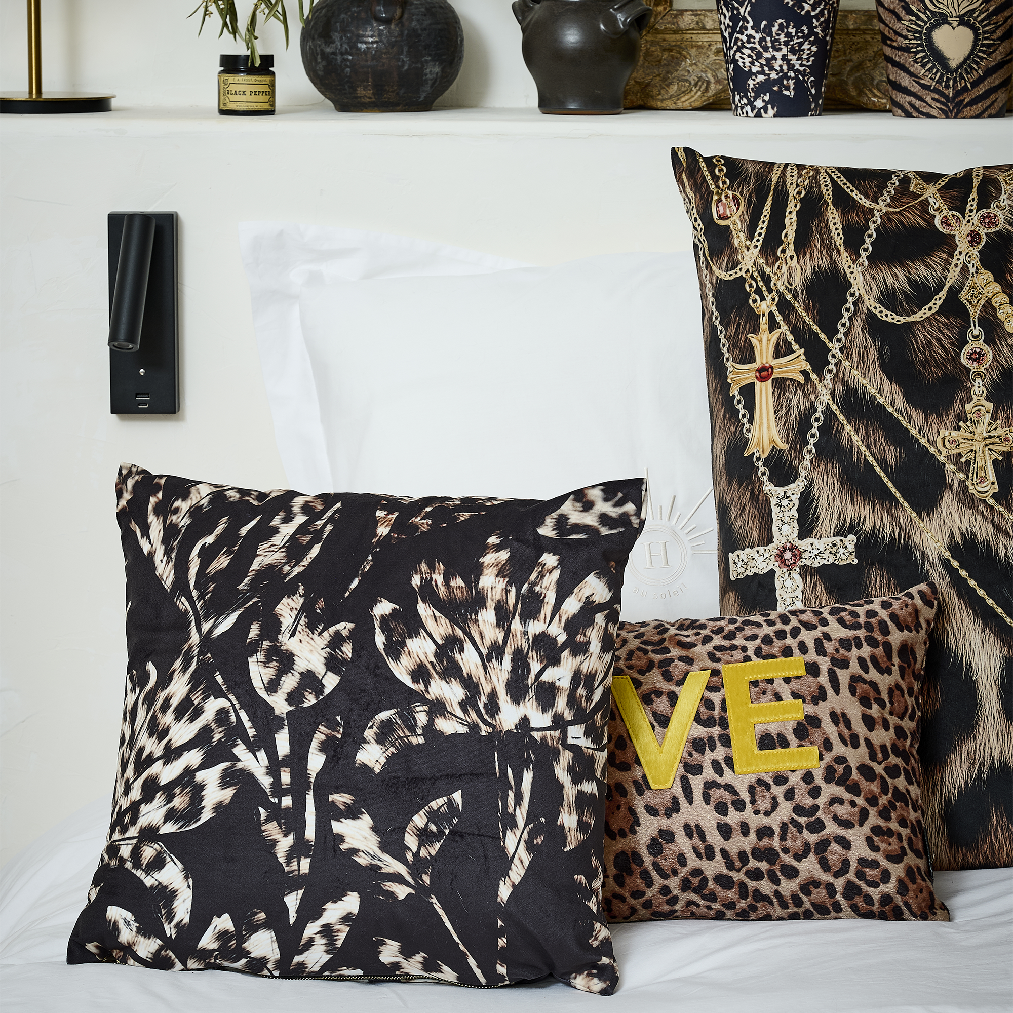 Coussin velours Ouro Preto