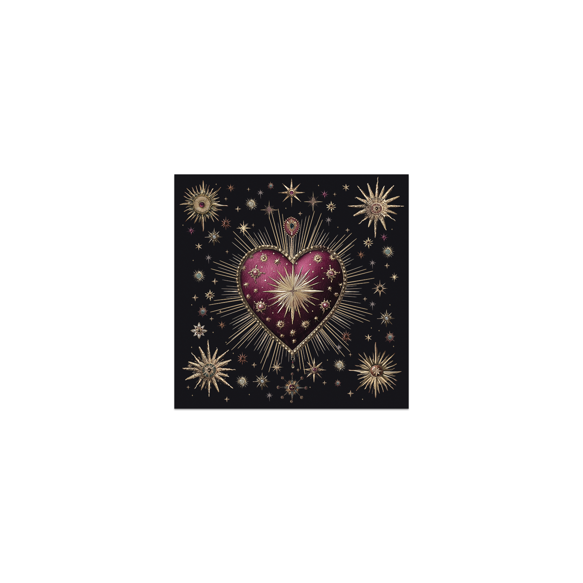 Lot de 6 dessous de verre Vinyle Corazon de Arequipa