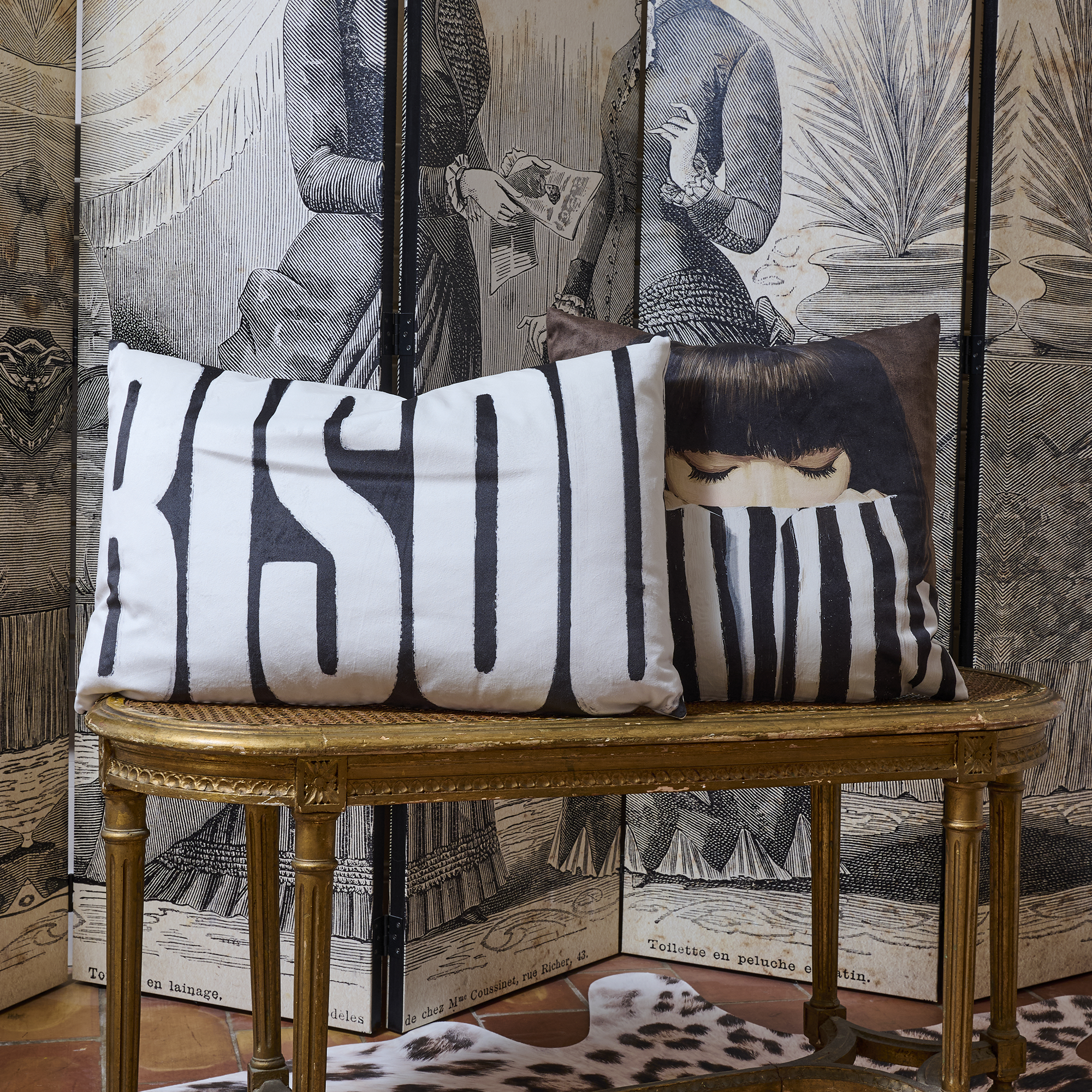 Coussin velours Besito