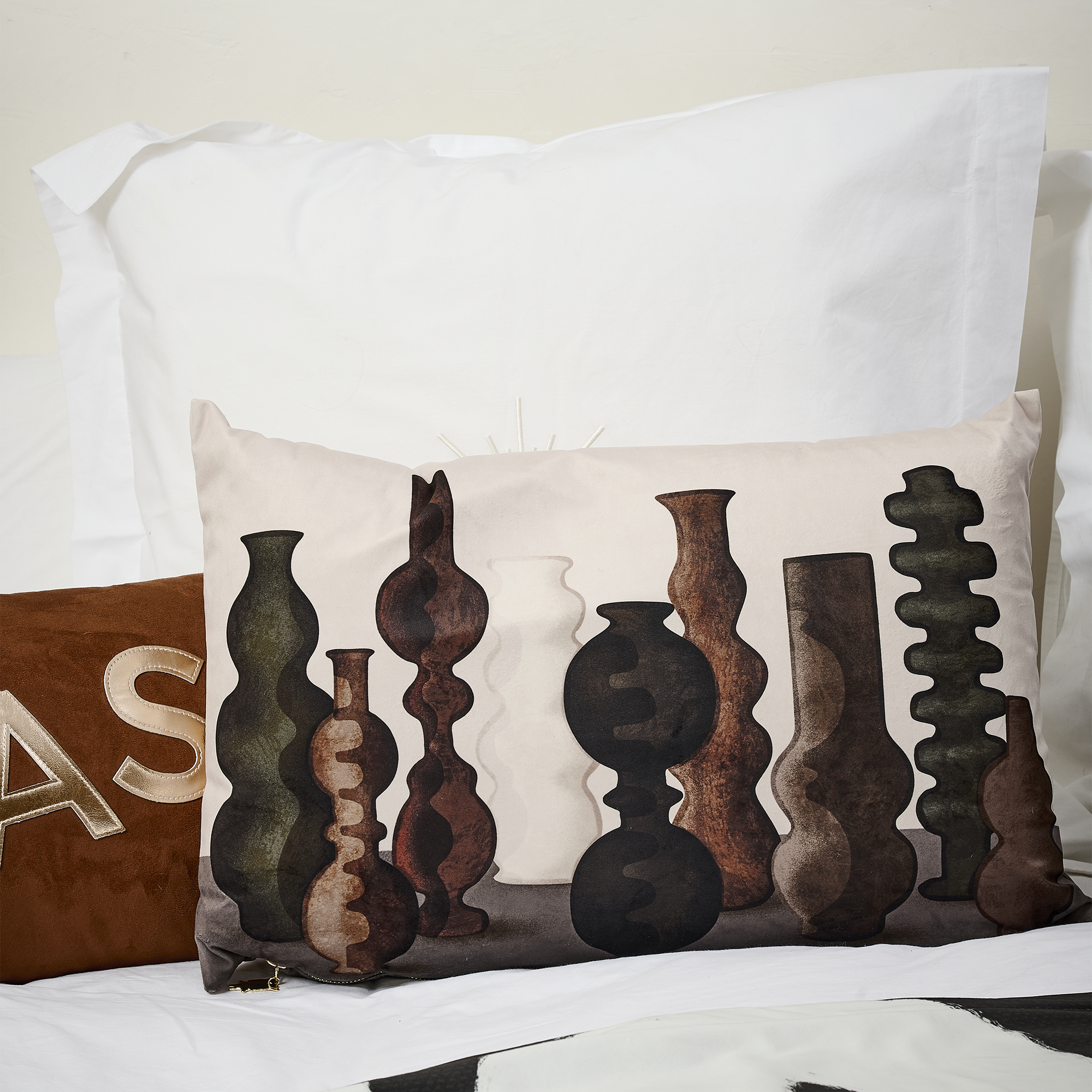 Coussin velours Jarron