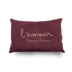 Coussin velours brodé Amor Amor Amor