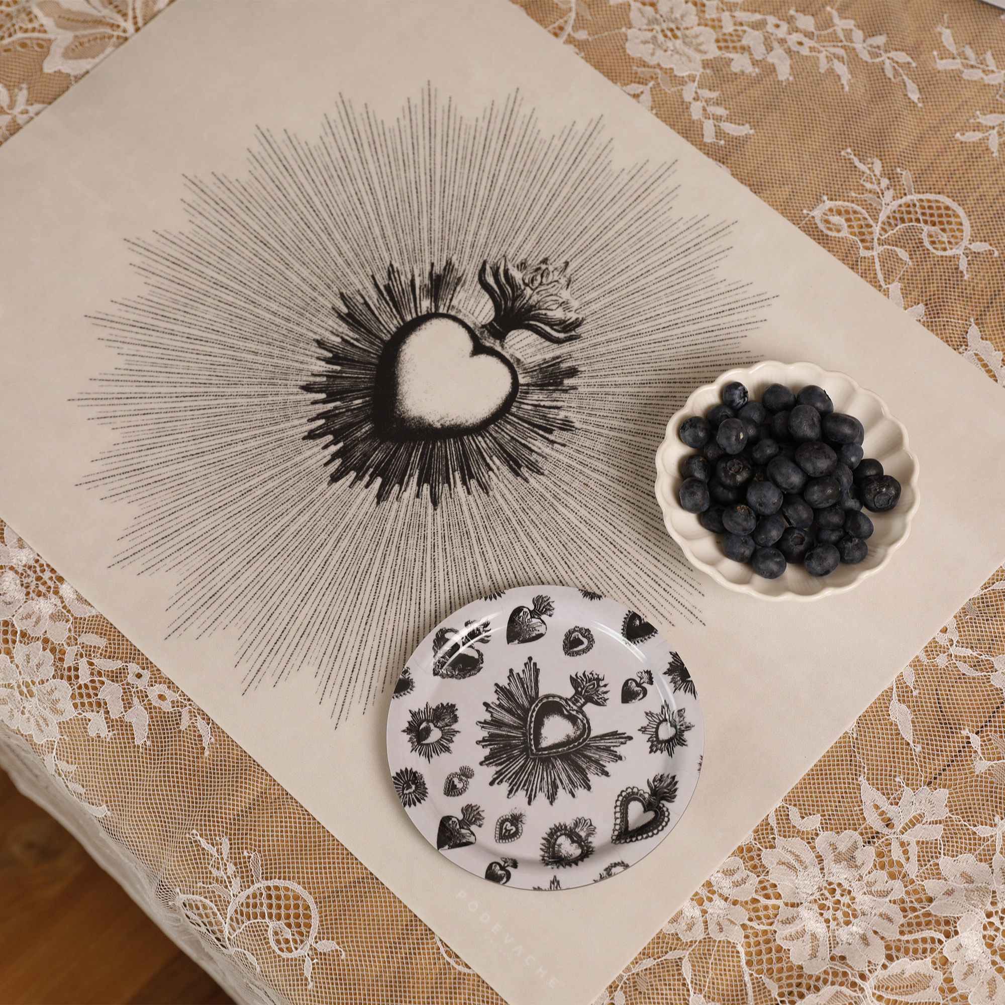 Set De Table Vinyle Corazon de Santa Cruz
