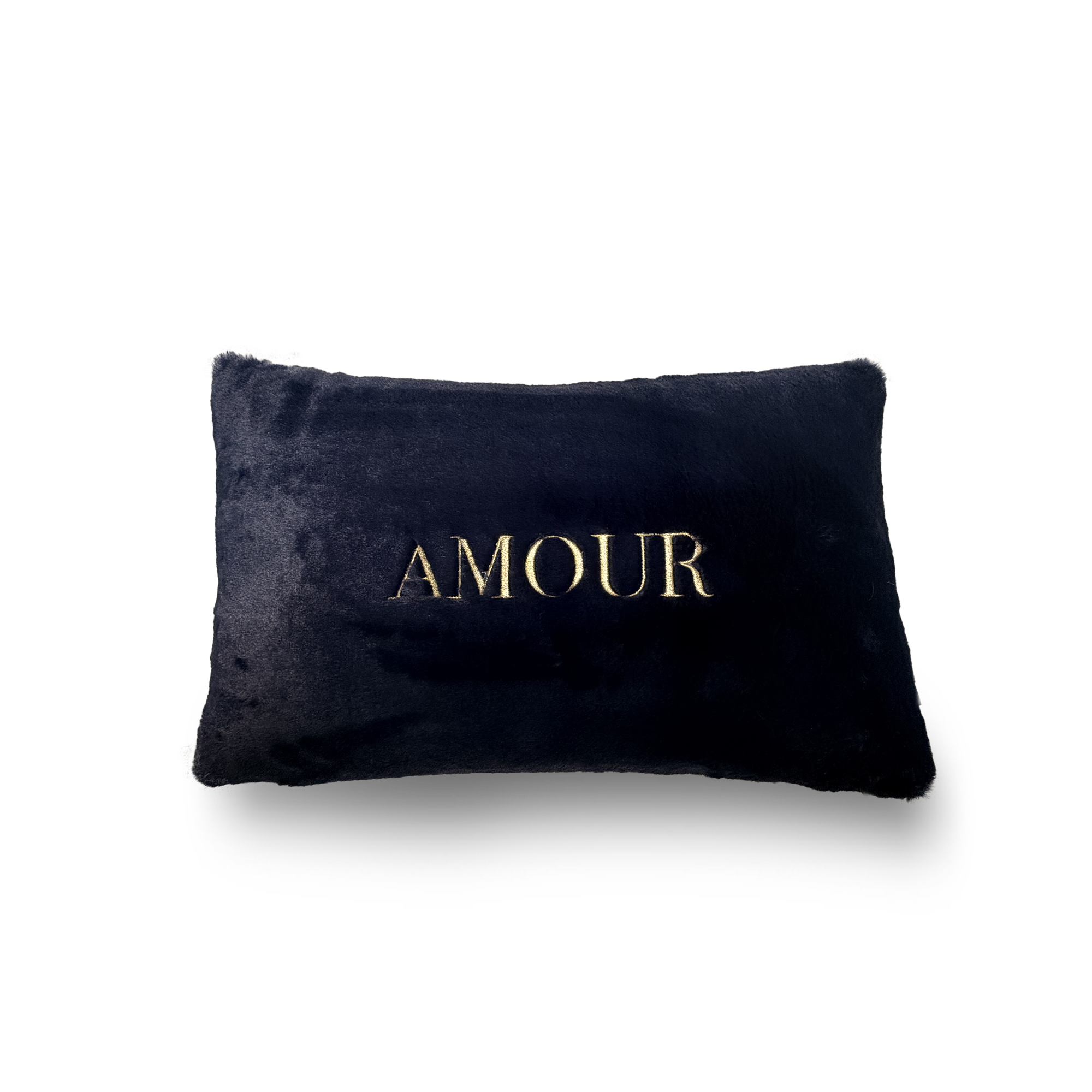 Coussin en fausse fourrure brodé Saint George